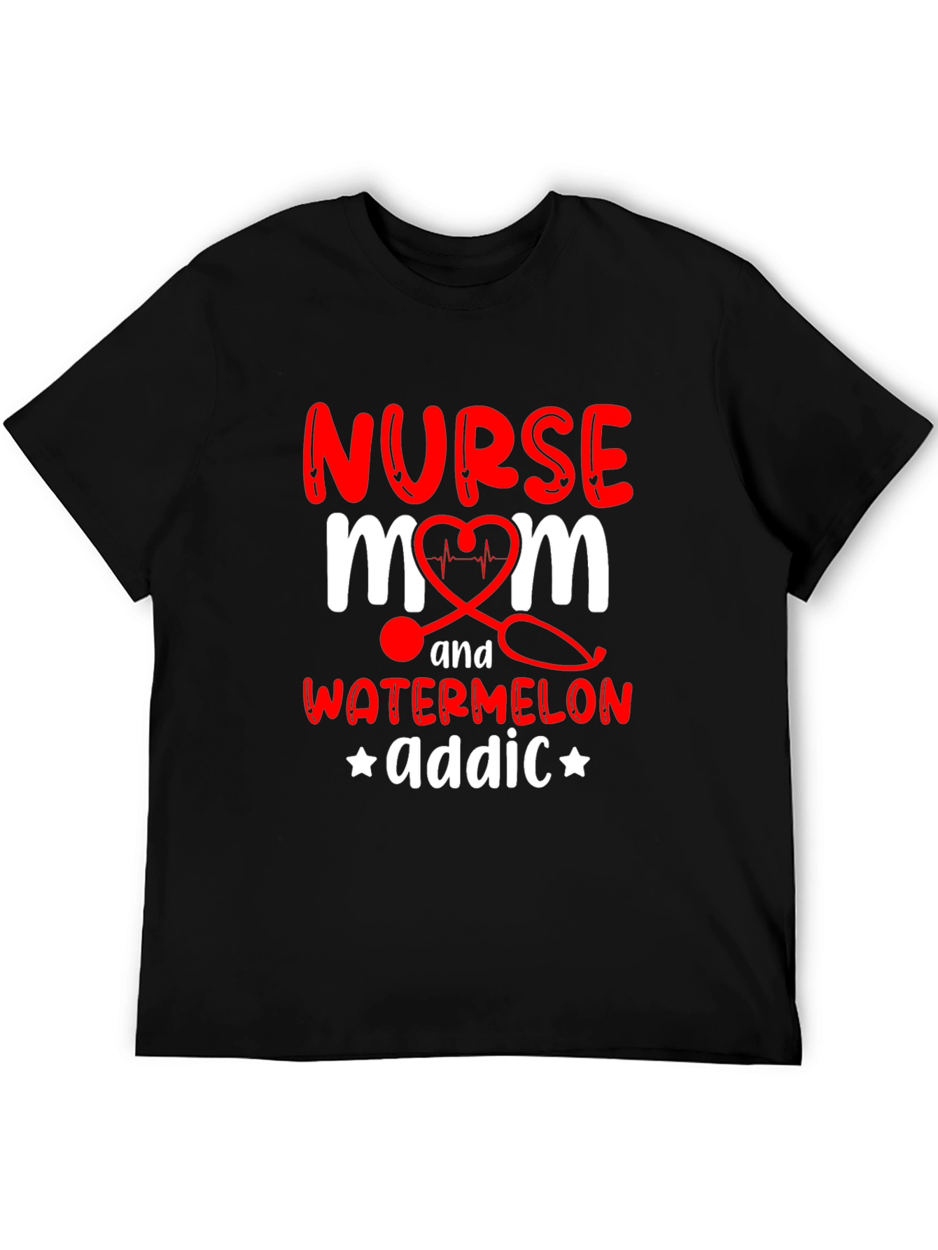 Nurse Mom Watermelon Addict Graphic Tee