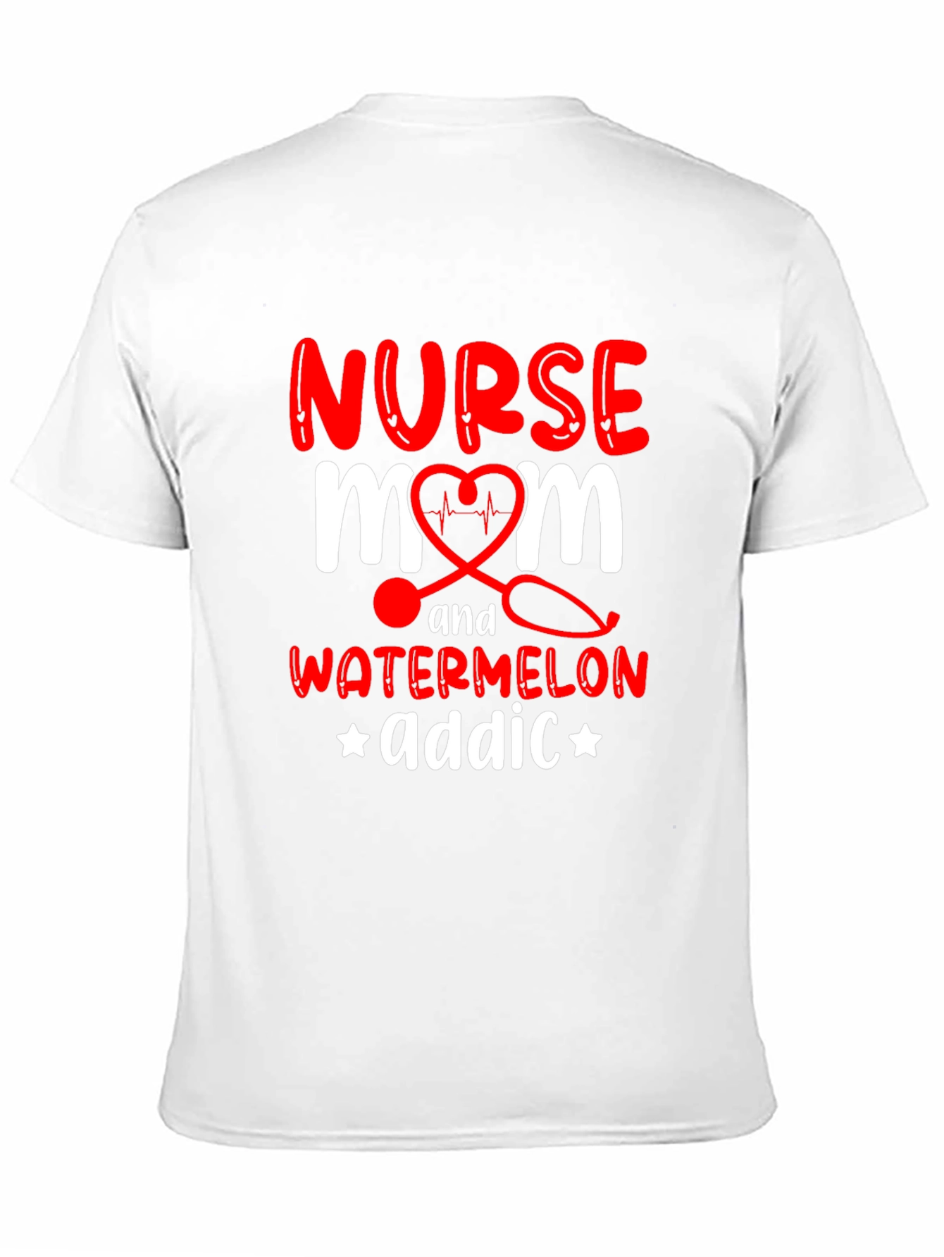 Nurse Mom Watermelon Addict Graphic Tee