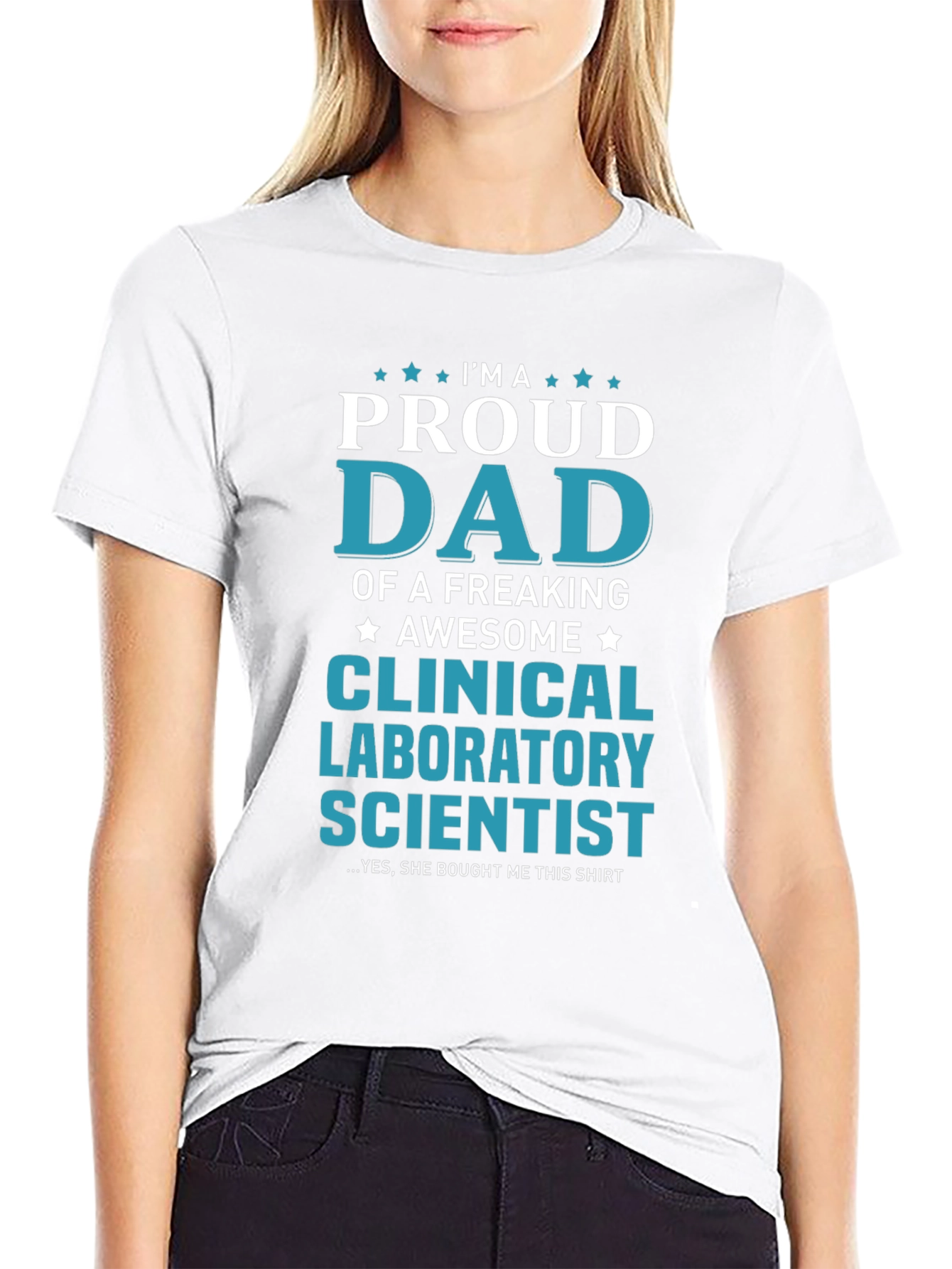 Proud Dad Clinical Lab Scientist Graphic T-Shirt