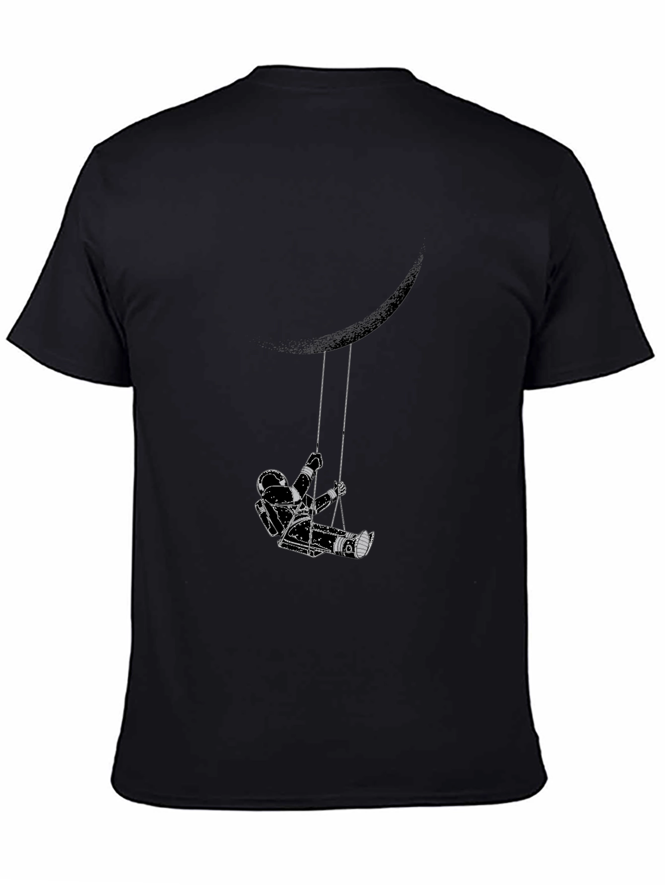 Astronaut Moon Swing Graphic Tee - Black