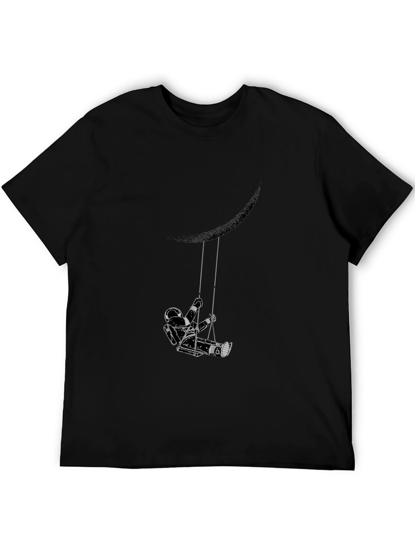 Astronaut Moon Swing Graphic Tee - Black