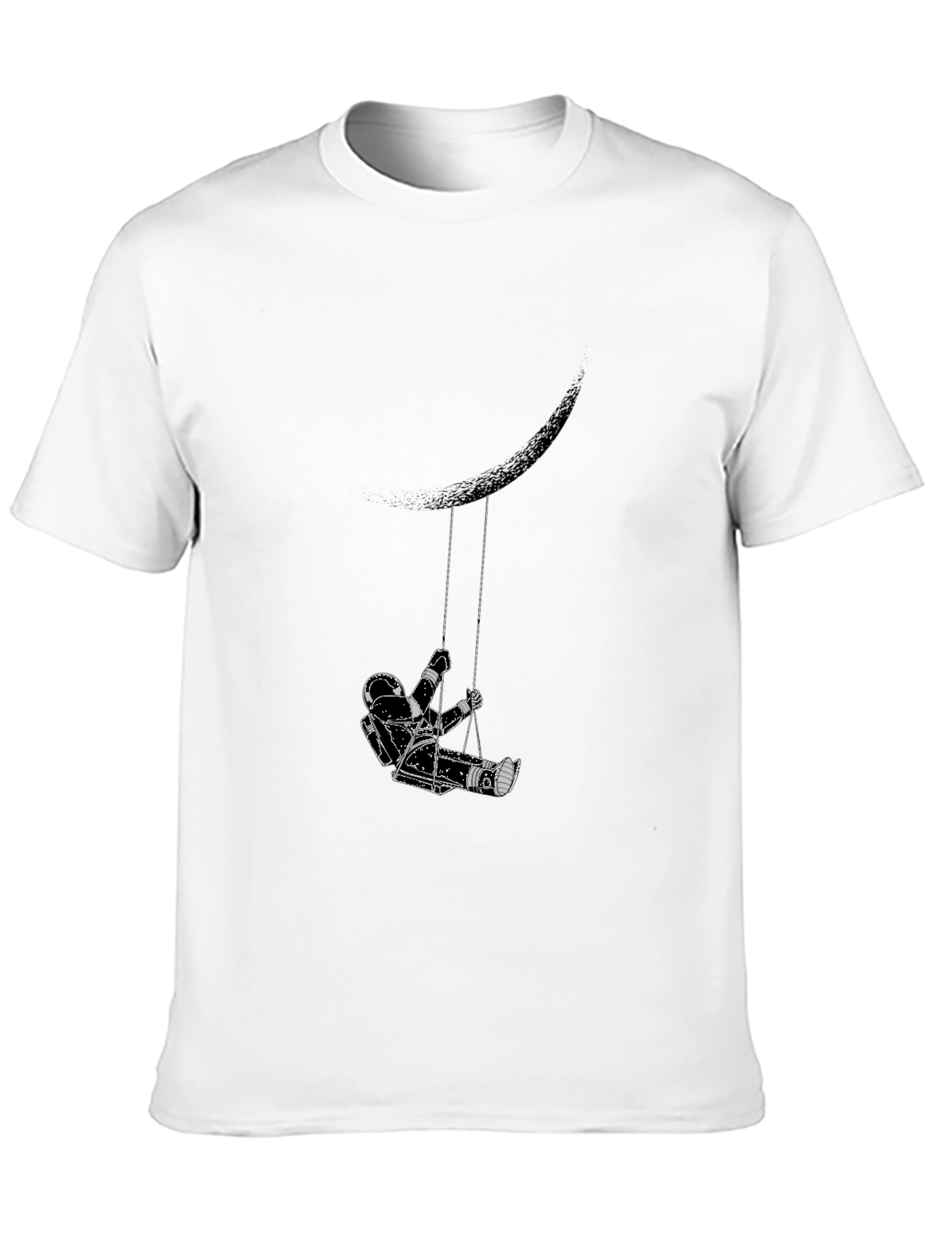 Astronaut Moon Swing Graphic Tee - Black