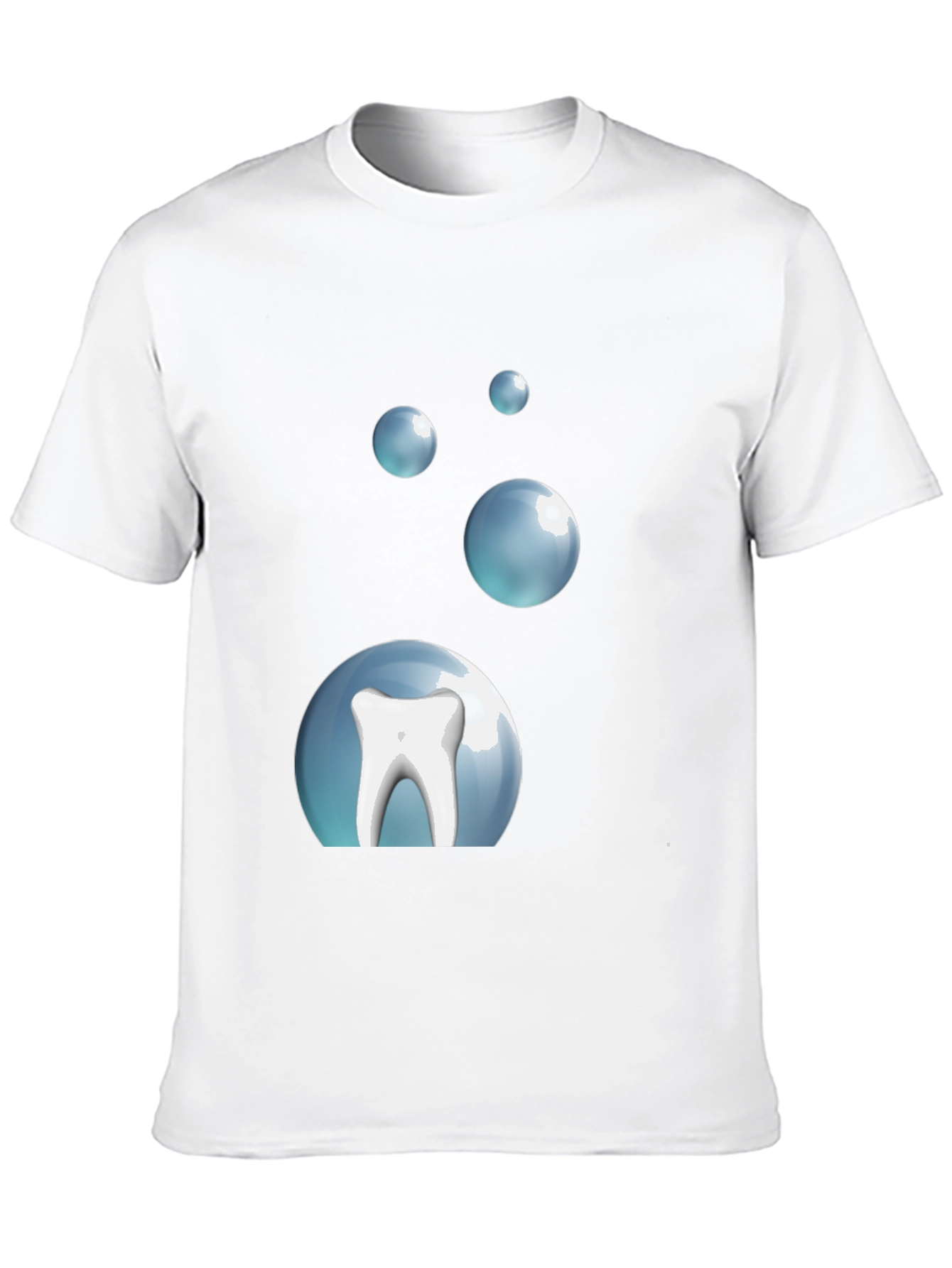 Tooth Bubble T-Shirt - Black Cotton Dental Tee