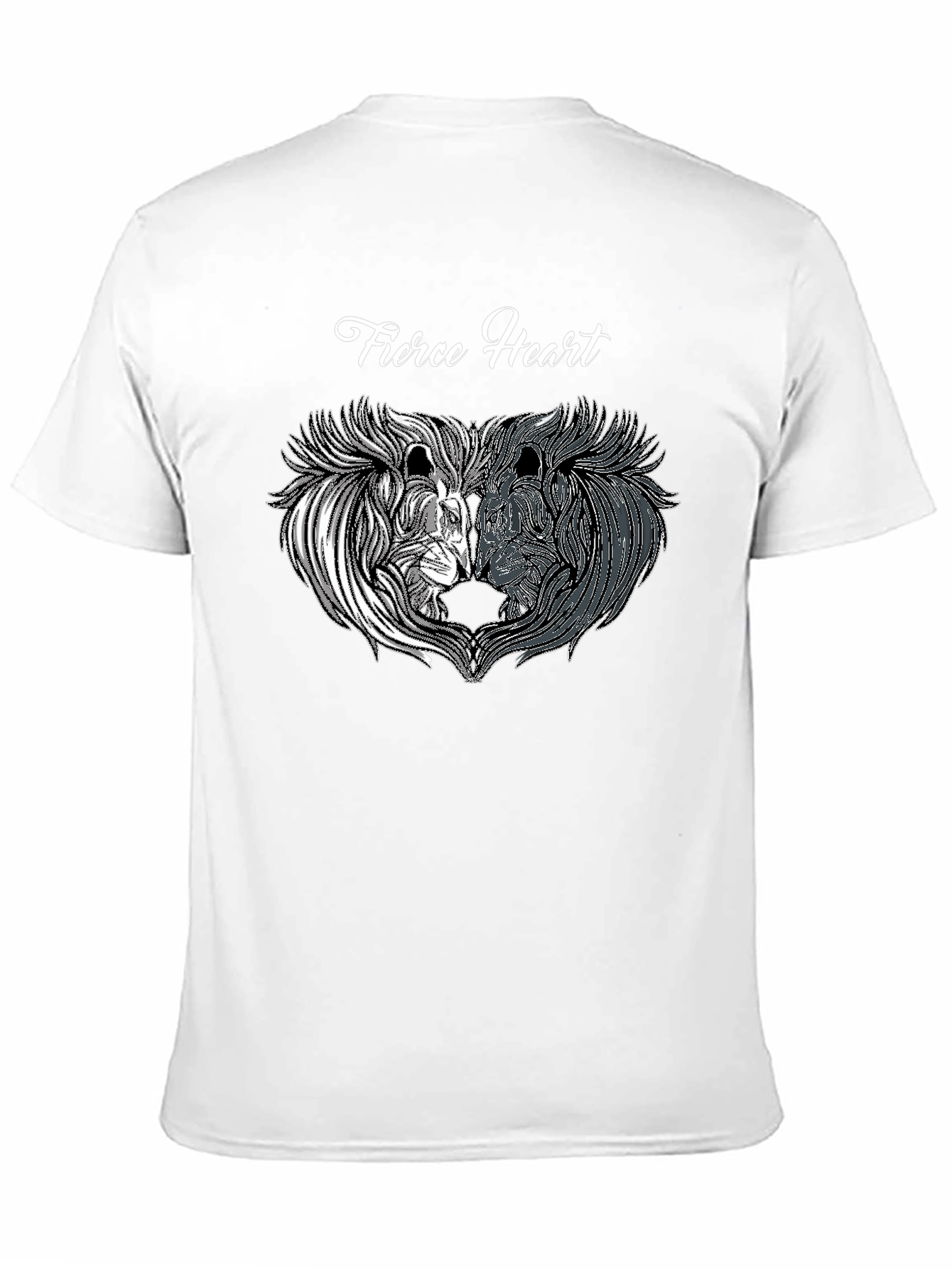 Fierce Heart Lion Graphic Black T-Shirt