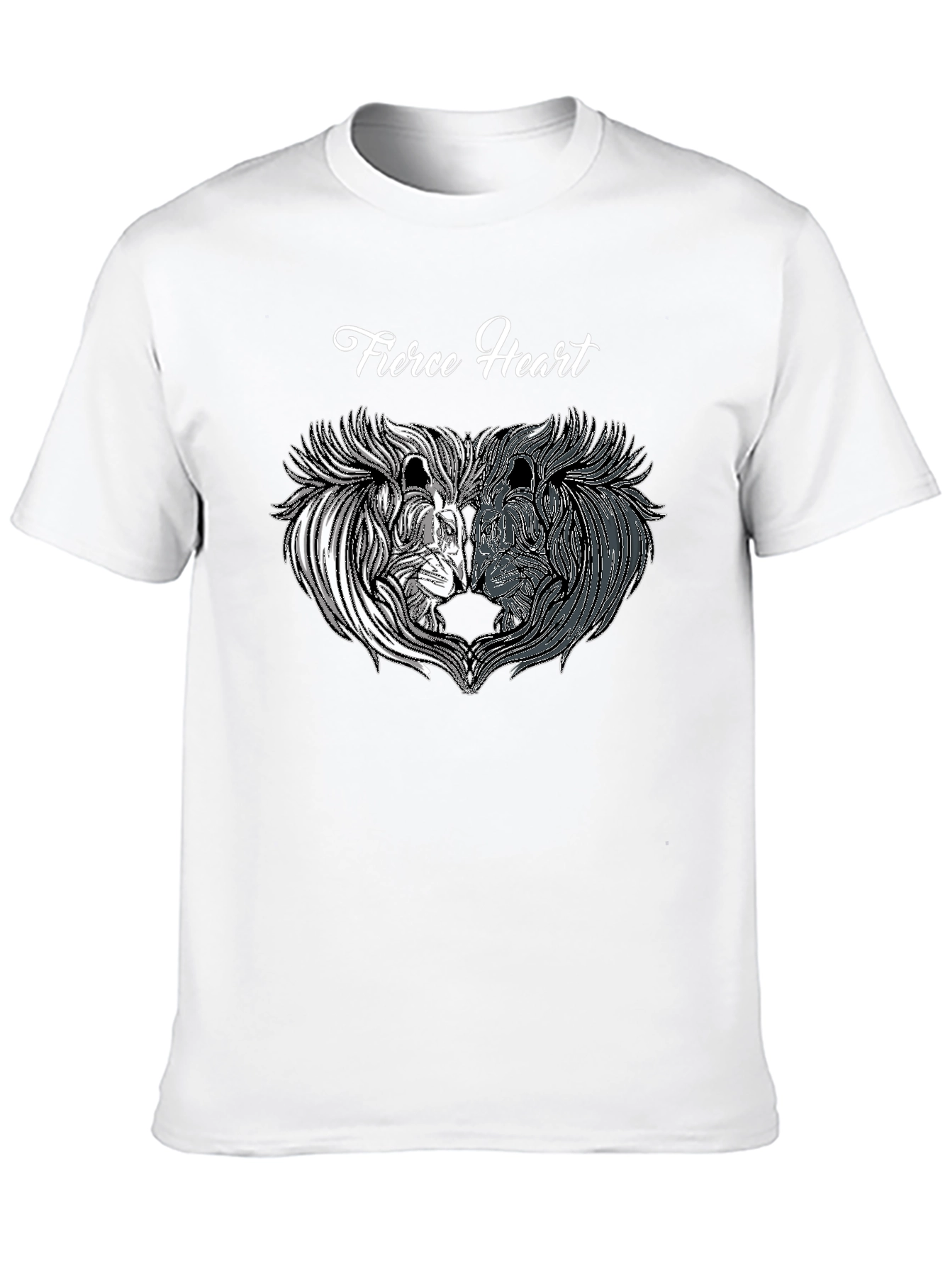 Fierce Heart Lion Graphic Black T-Shirt