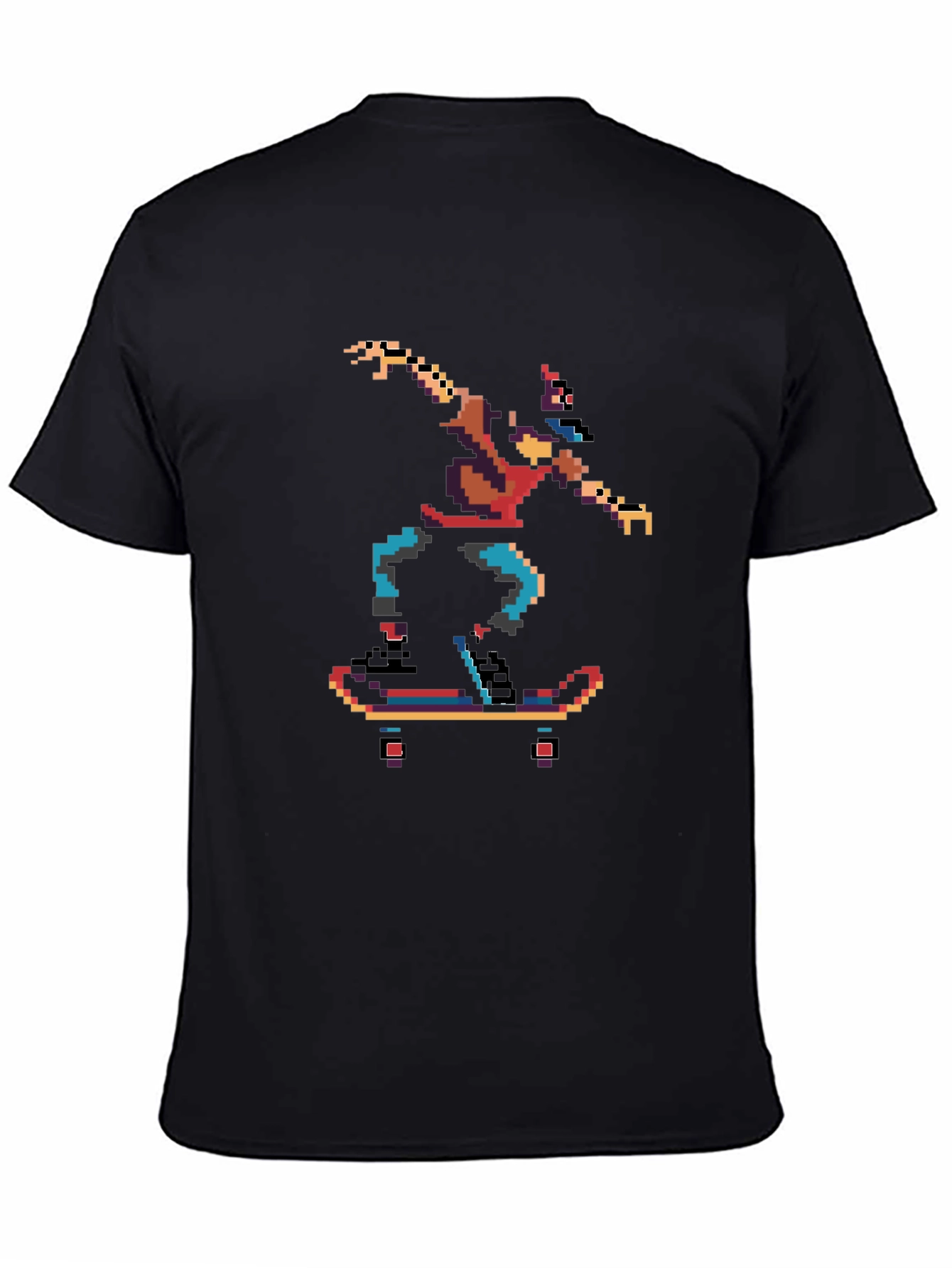 Pixel Skater Graphic T-Shirt - Retro Cool