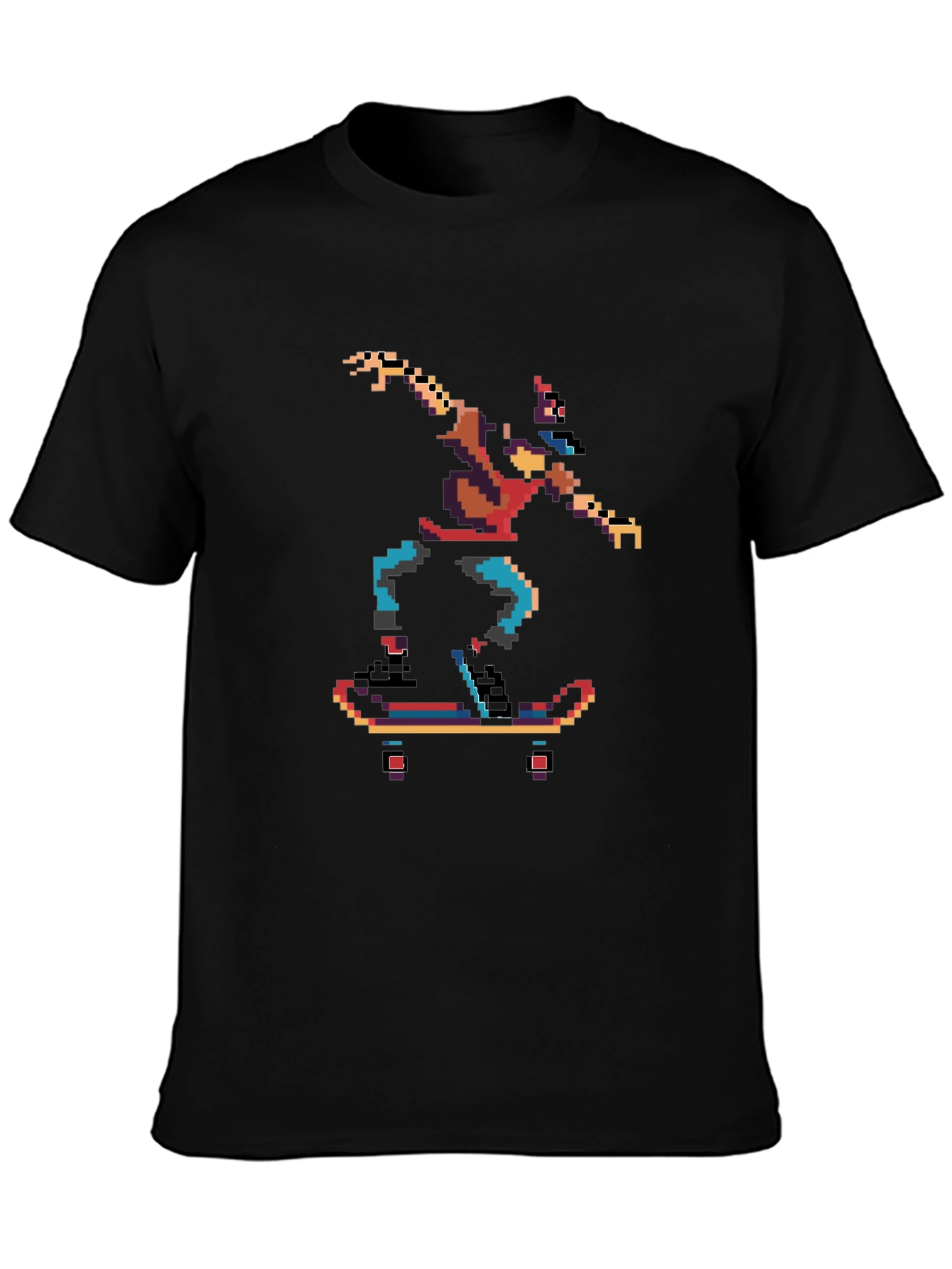 Pixel Skater Graphic T-Shirt - Retro Cool