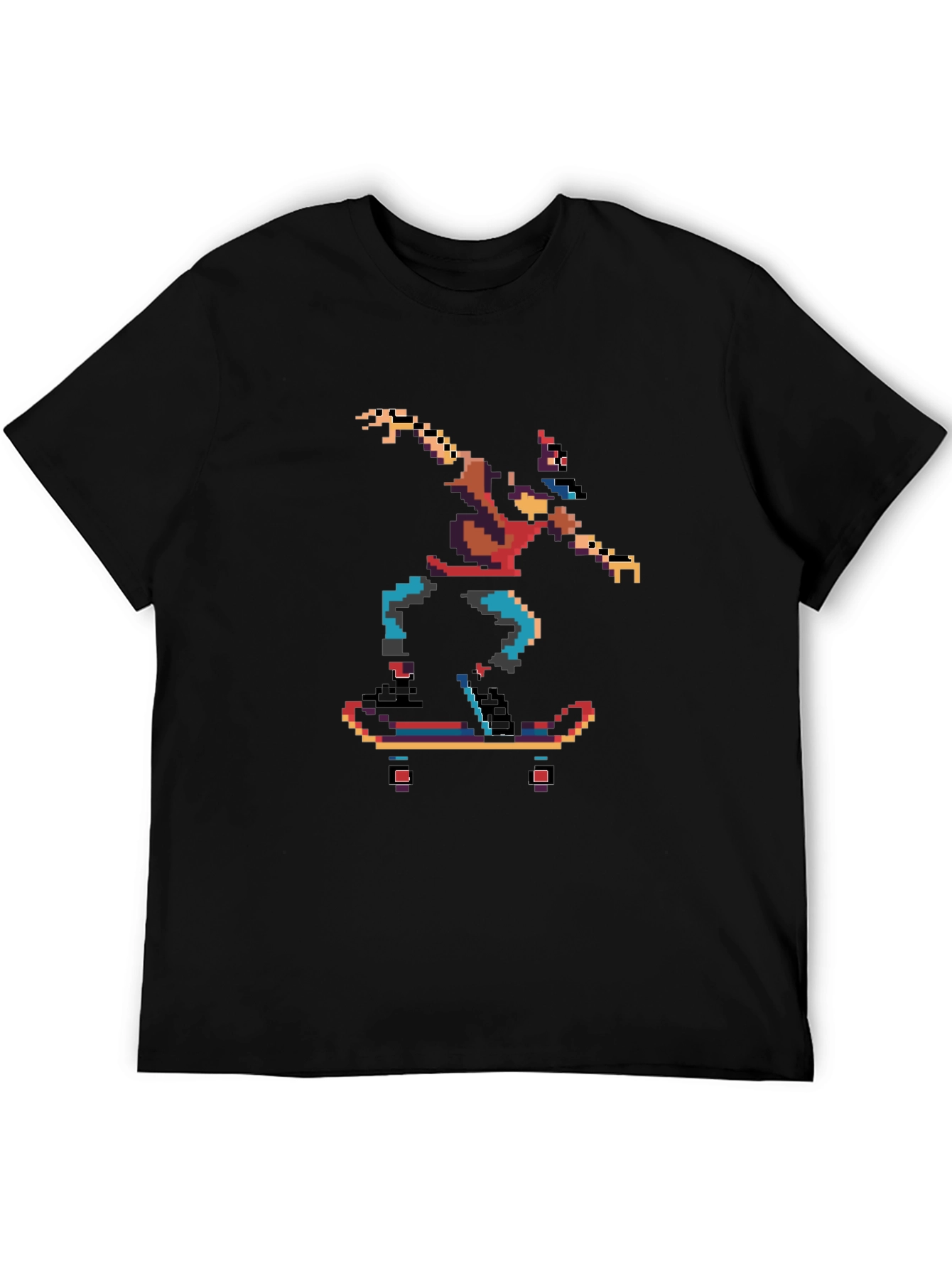 Pixel Skater Graphic T-Shirt - Retro Cool