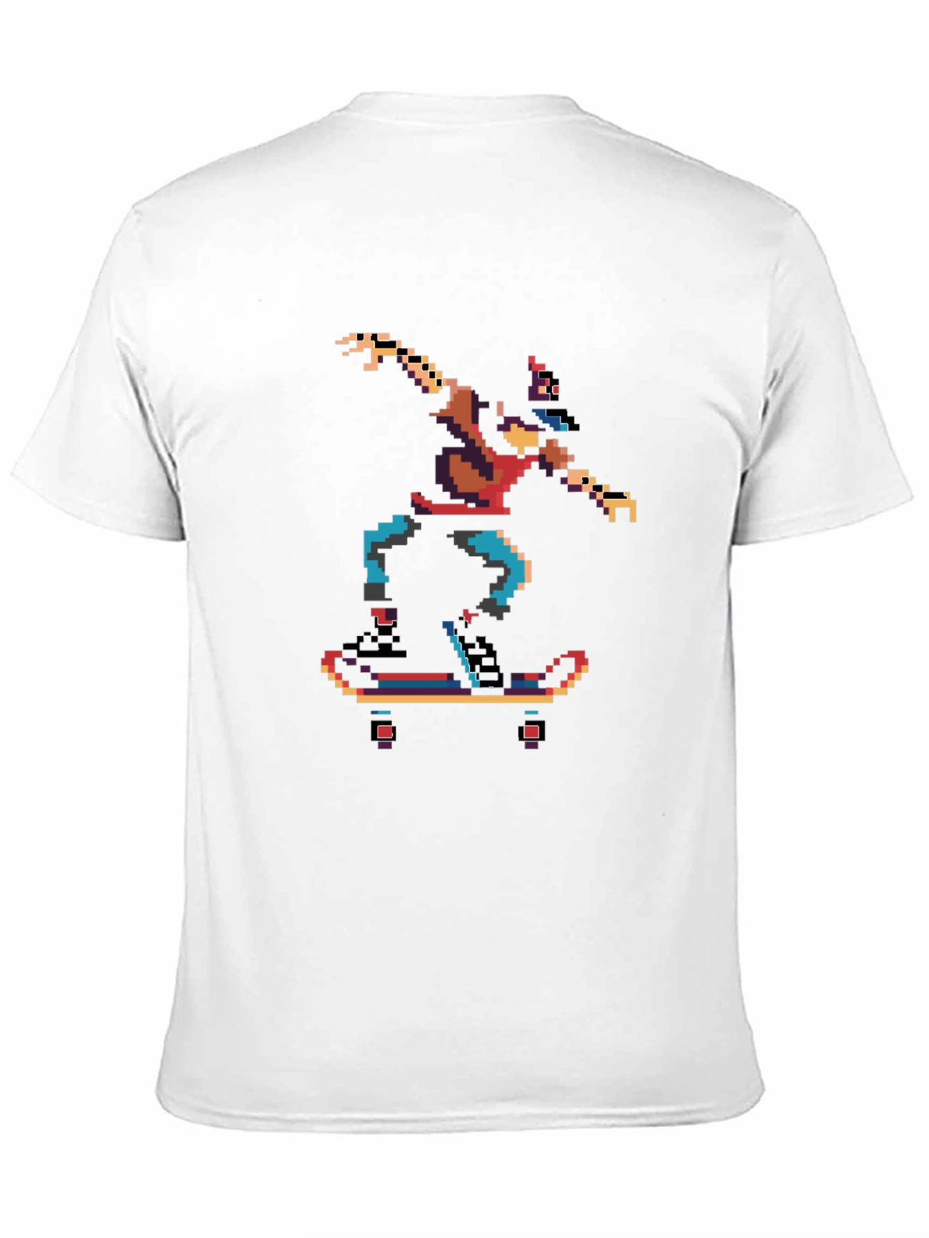 Pixel Skater Graphic T-Shirt - Retro Cool