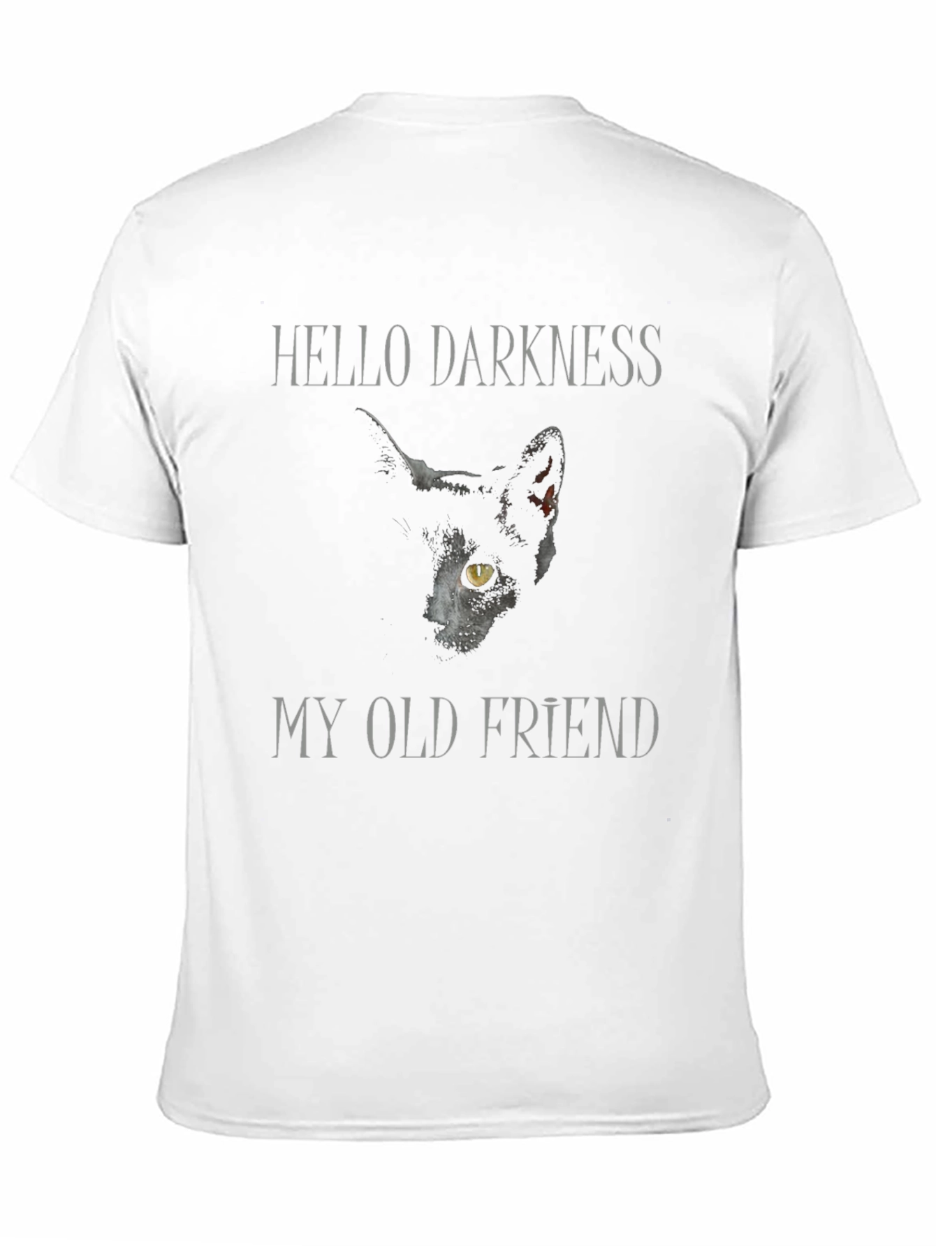 Hello Darkness Cat Graphic T-Shirt