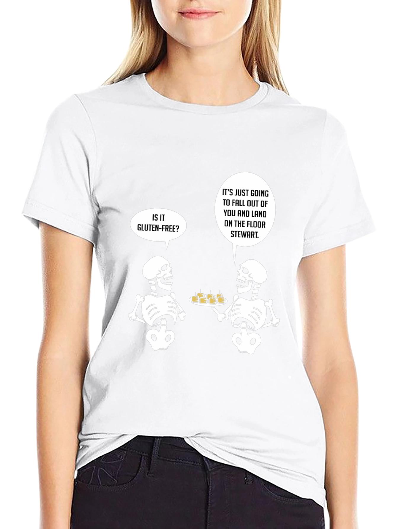 Gluten-Free Skeleton Humor T-Shirt