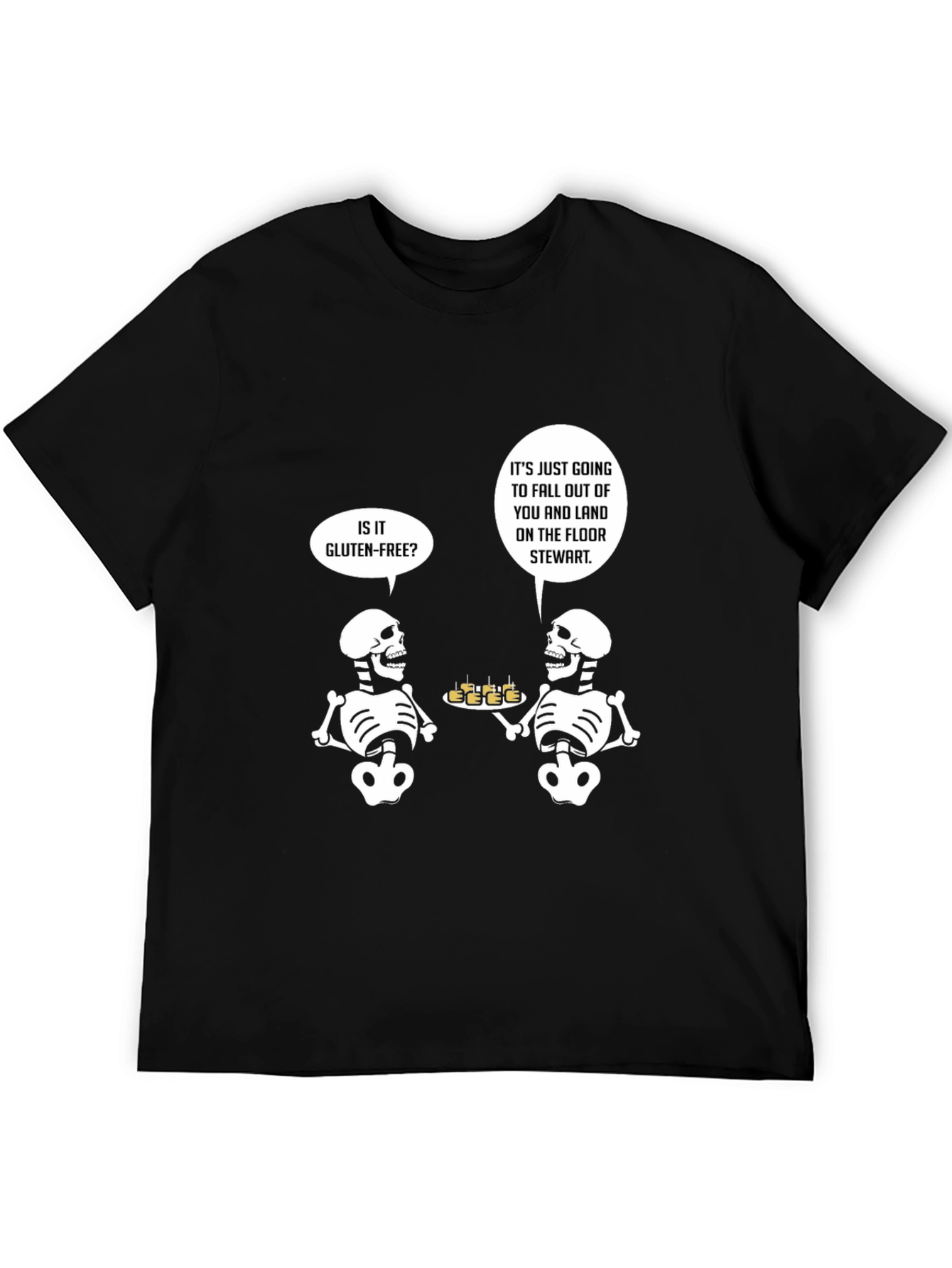 Gluten-Free Skeleton Humor T-Shirt