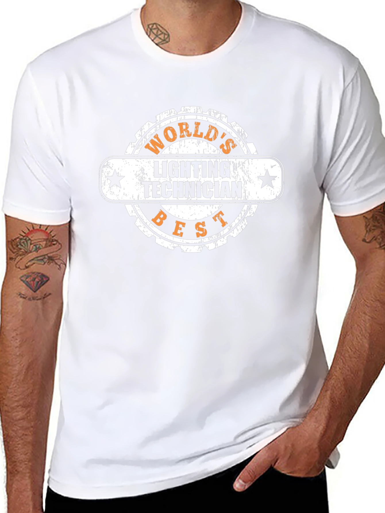 Worlds Best Lighting Technician Black T-Shirt
