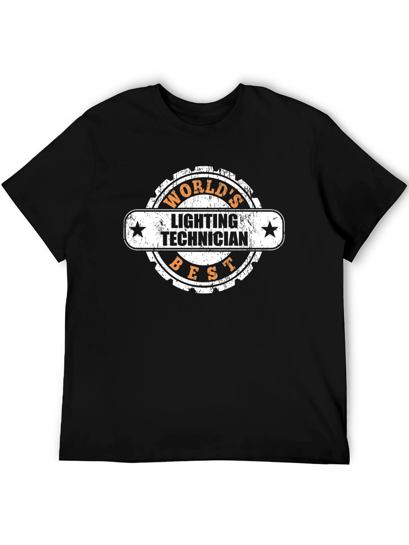 Worlds Best Lighting Technician Black T-Shirt