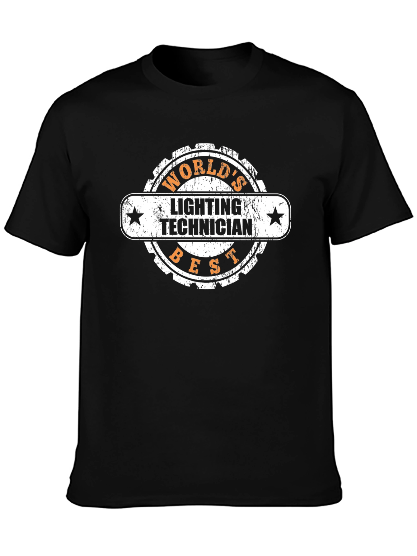 Worlds Best Lighting Technician Black T-Shirt
