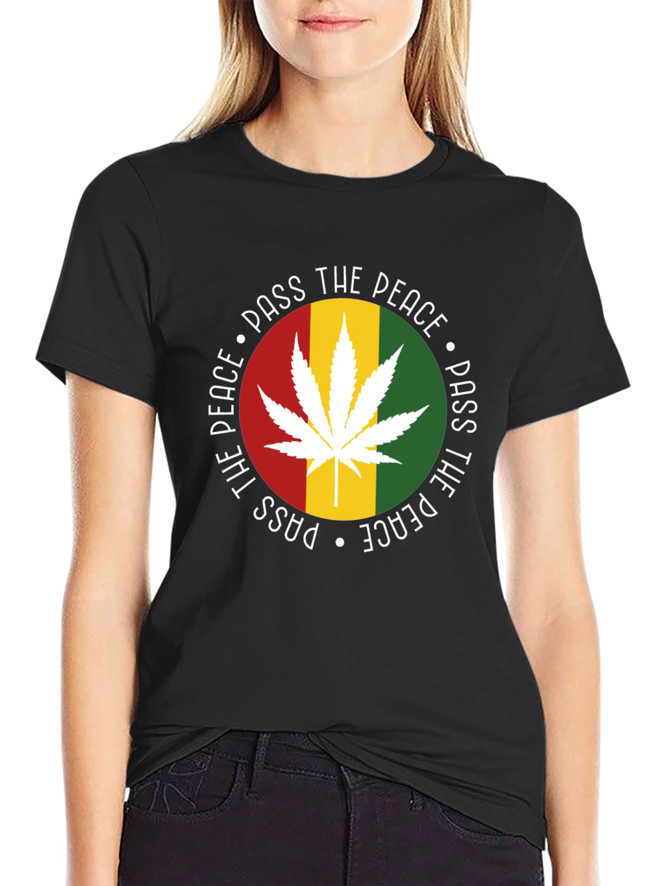 Pass the Peace Graphic T-Shirt - Rasta Style