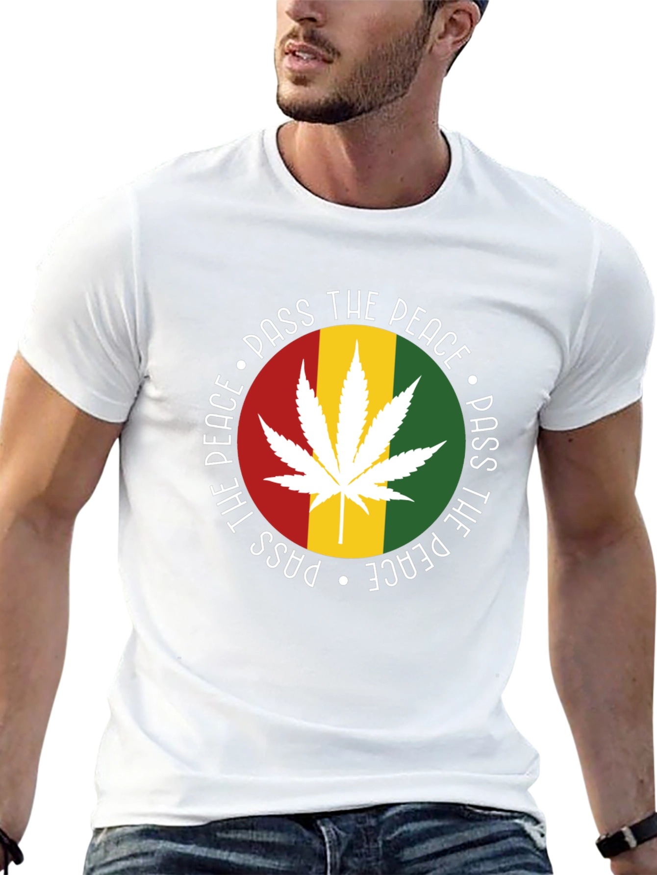 Pass the Peace Graphic T-Shirt - Rasta Style