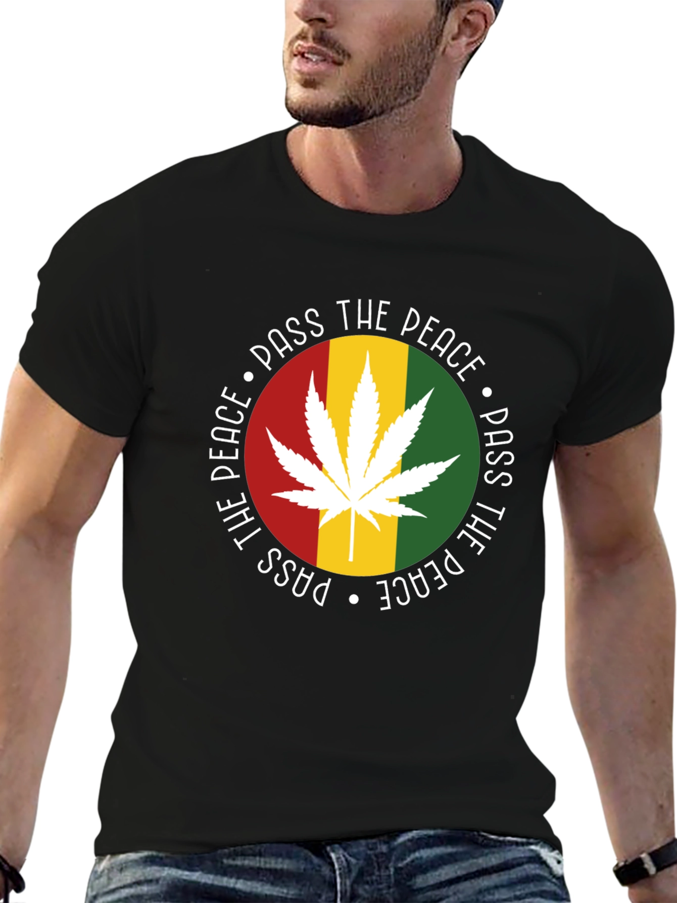 Pass the Peace Graphic T-Shirt - Rasta Style