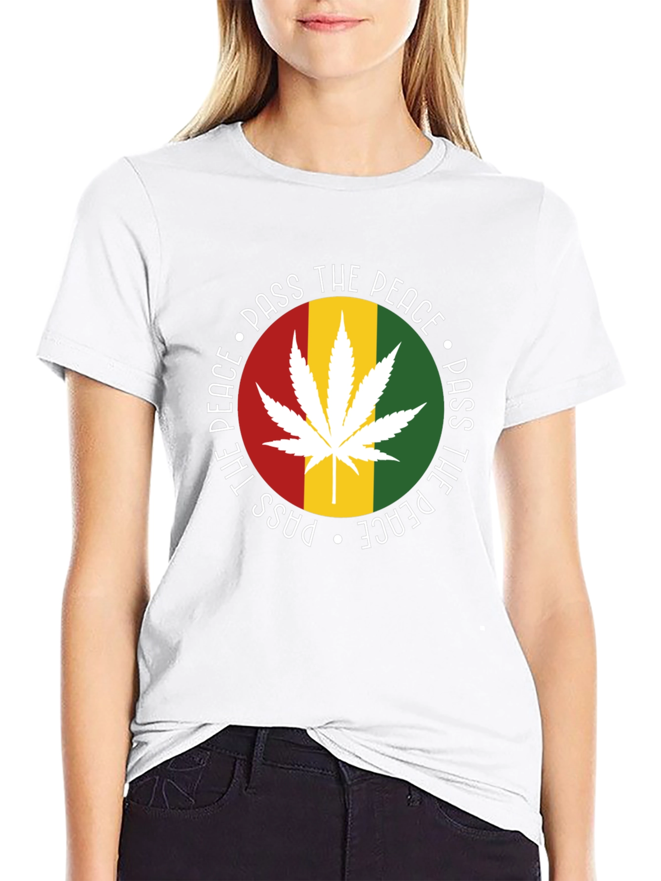 Pass the Peace Graphic T-Shirt - Rasta Style