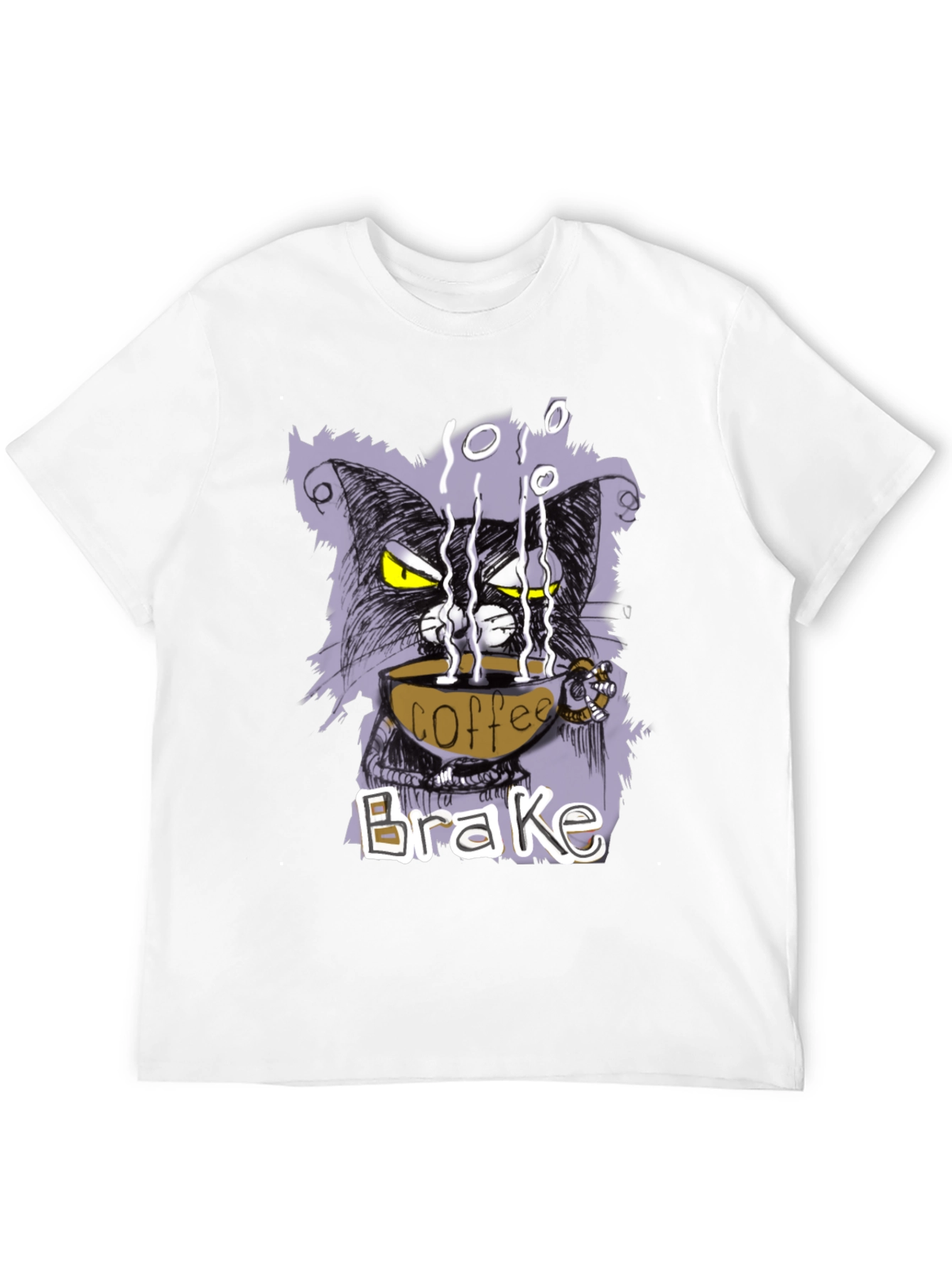 Coffee Brake Cat T-Shirt - Cool Graphic Tee
