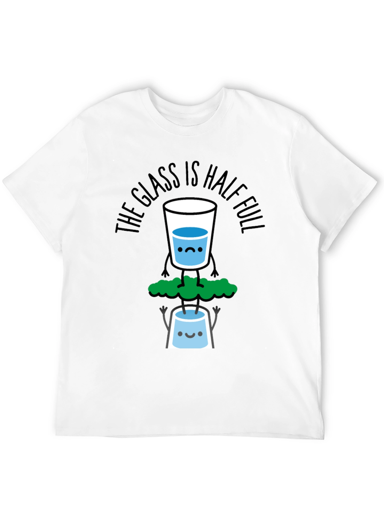 Optimistic Glass Half Full Graphic T-Shirt