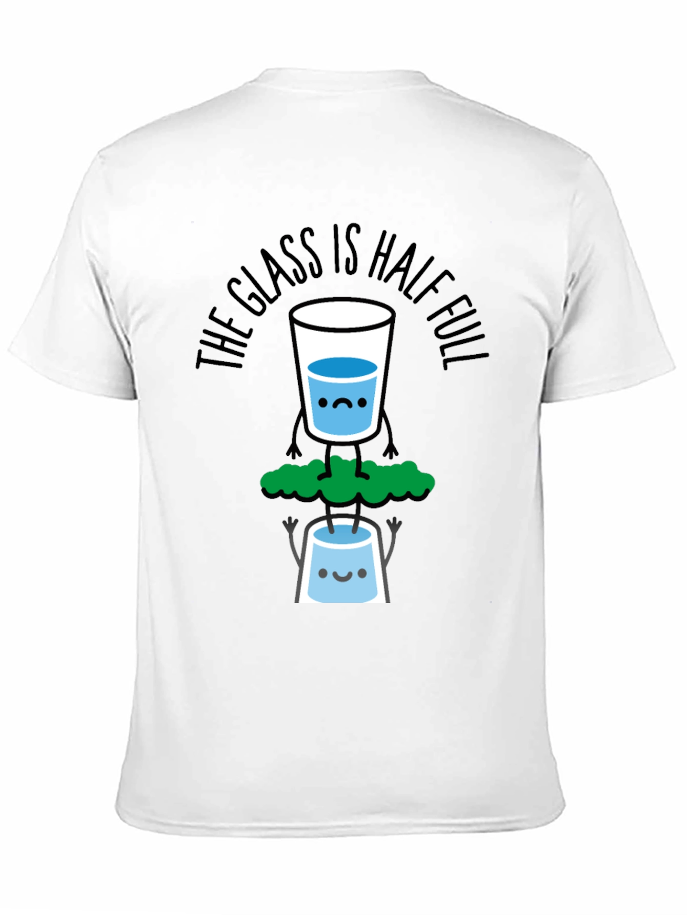 Optimistic Glass Half Full Graphic T-Shirt