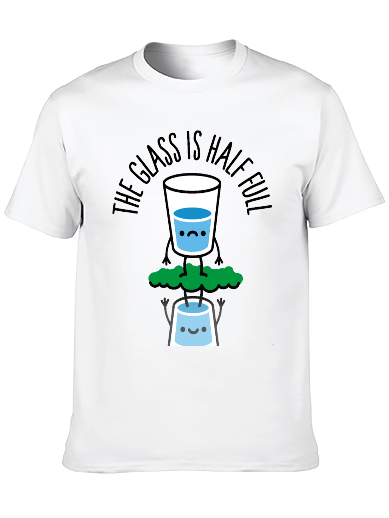 Optimistic Glass Half Full Graphic T-Shirt