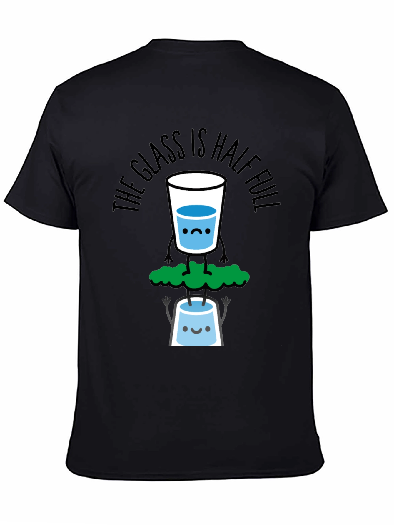 Optimistic Glass Half Full Graphic T-Shirt