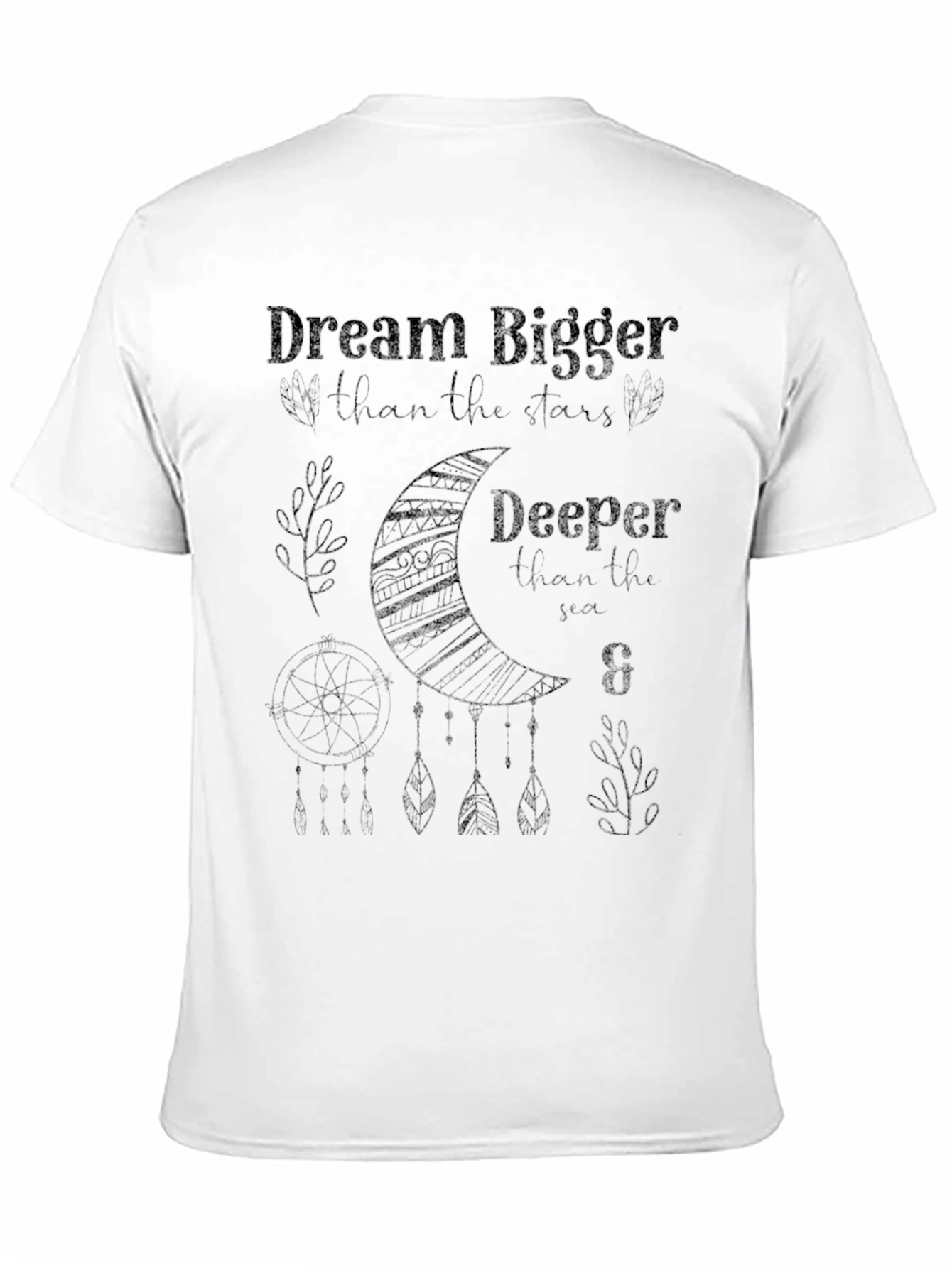 Dream Bigger Graphic Tee - Black Cotton Blend