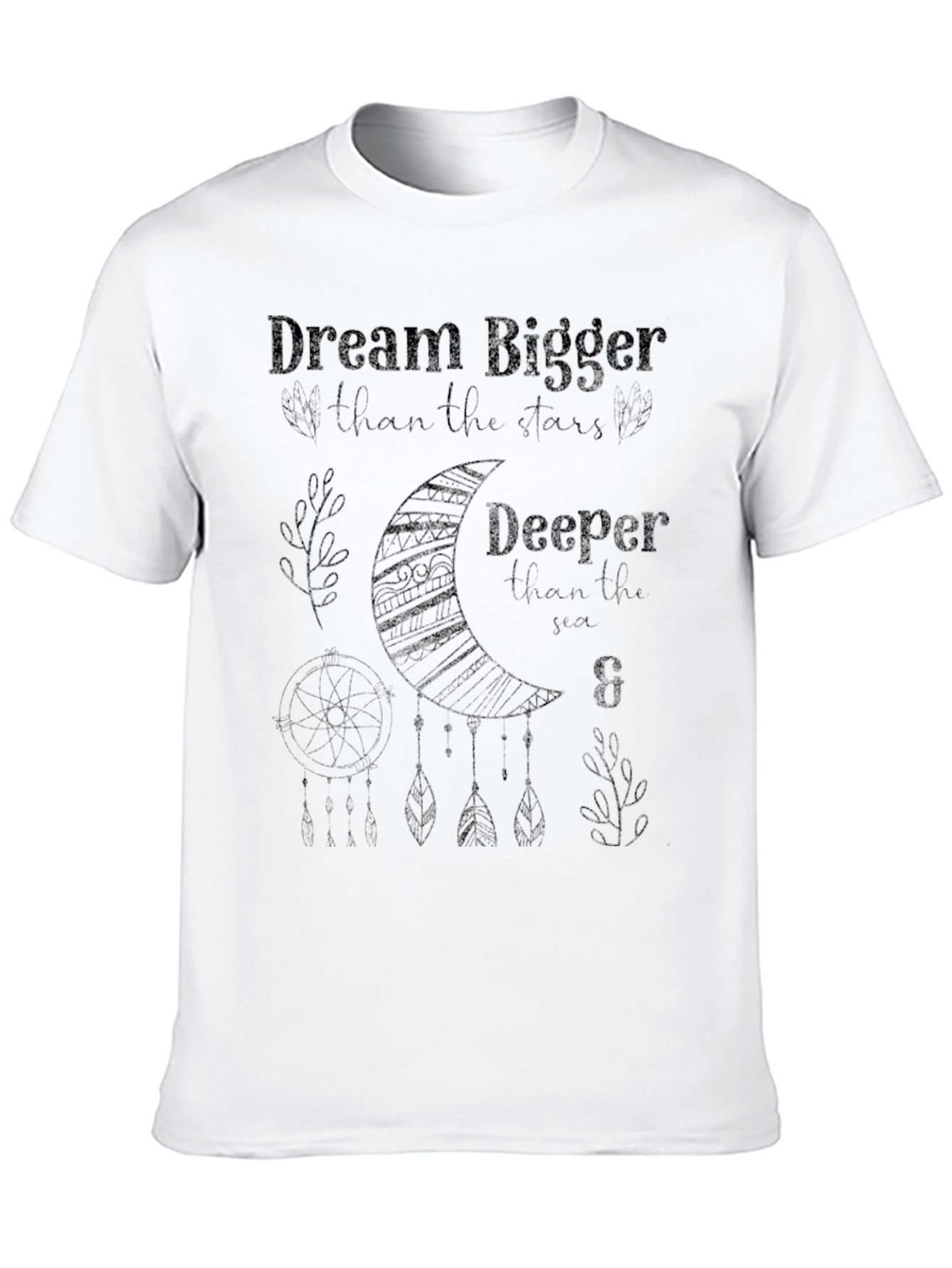 Dream Bigger Graphic Tee - Black Cotton Blend