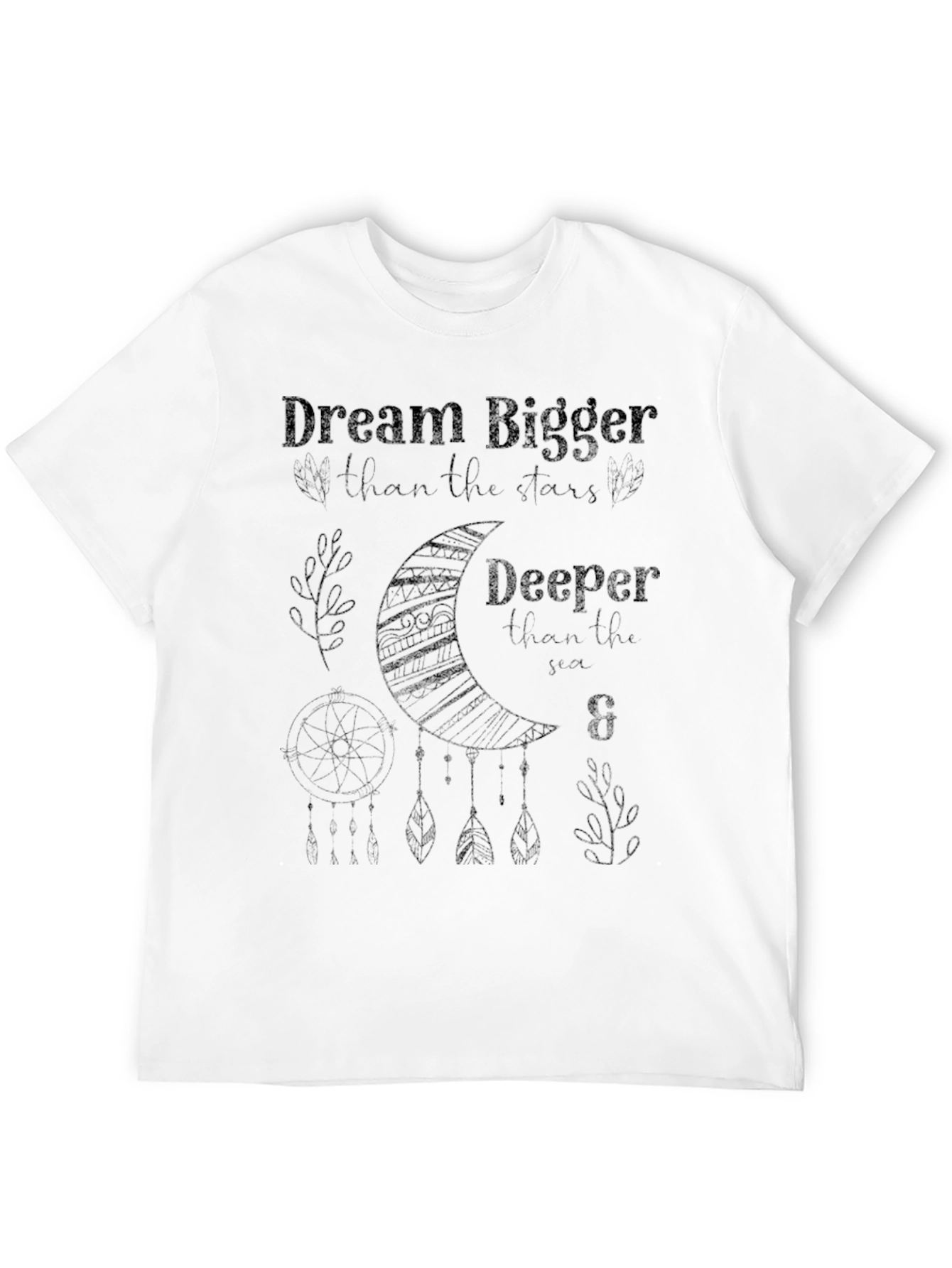 Dream Bigger Graphic Tee - Black Cotton Blend