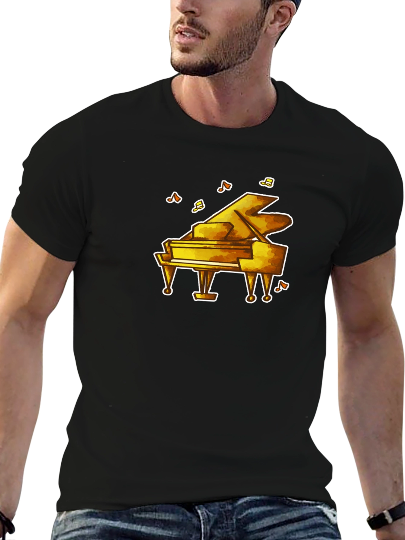 Piano Music Graphic Tee - Stylish Musician Shirt