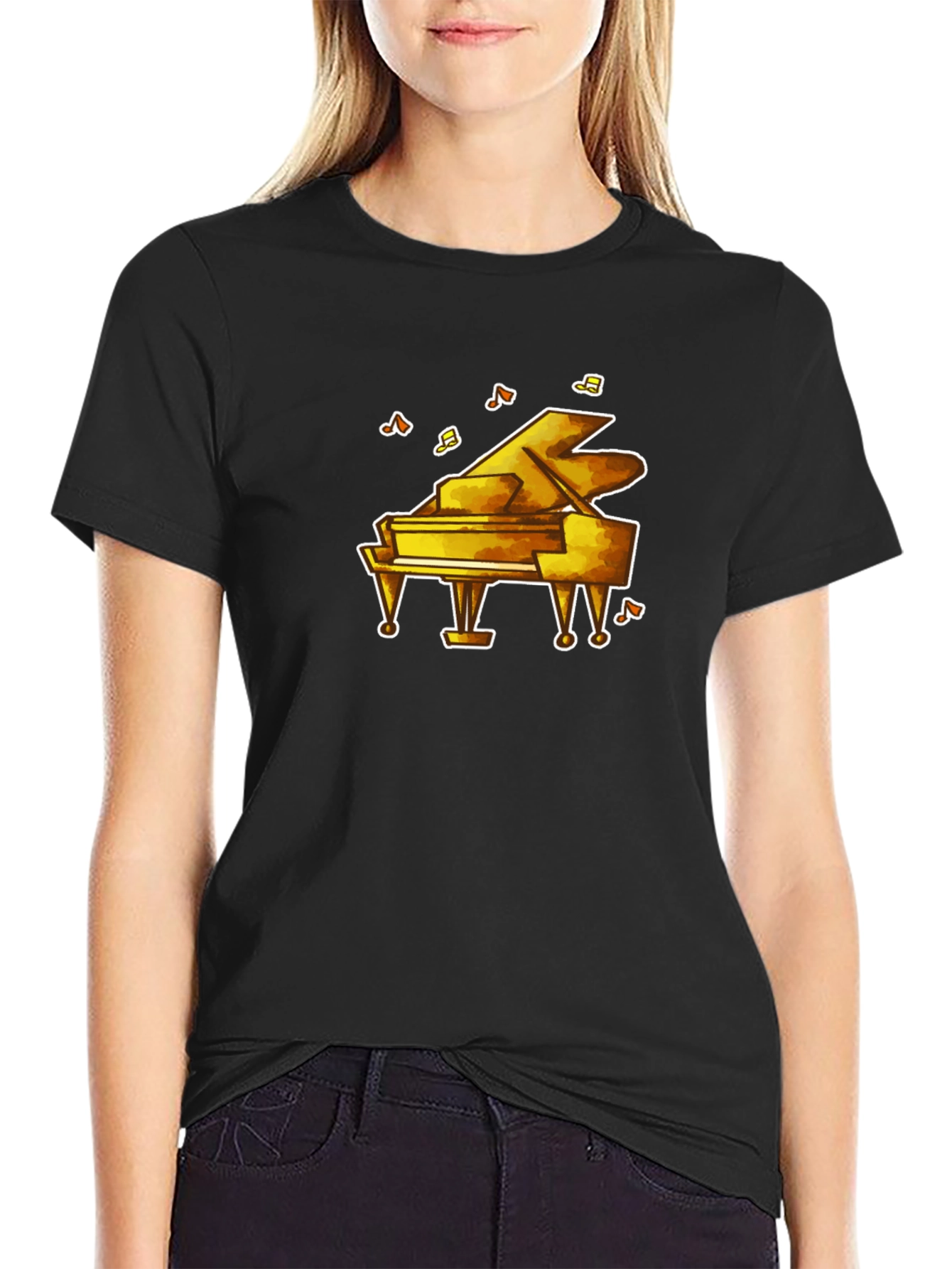 Piano Music Graphic Tee - Stylish Musician Shirt