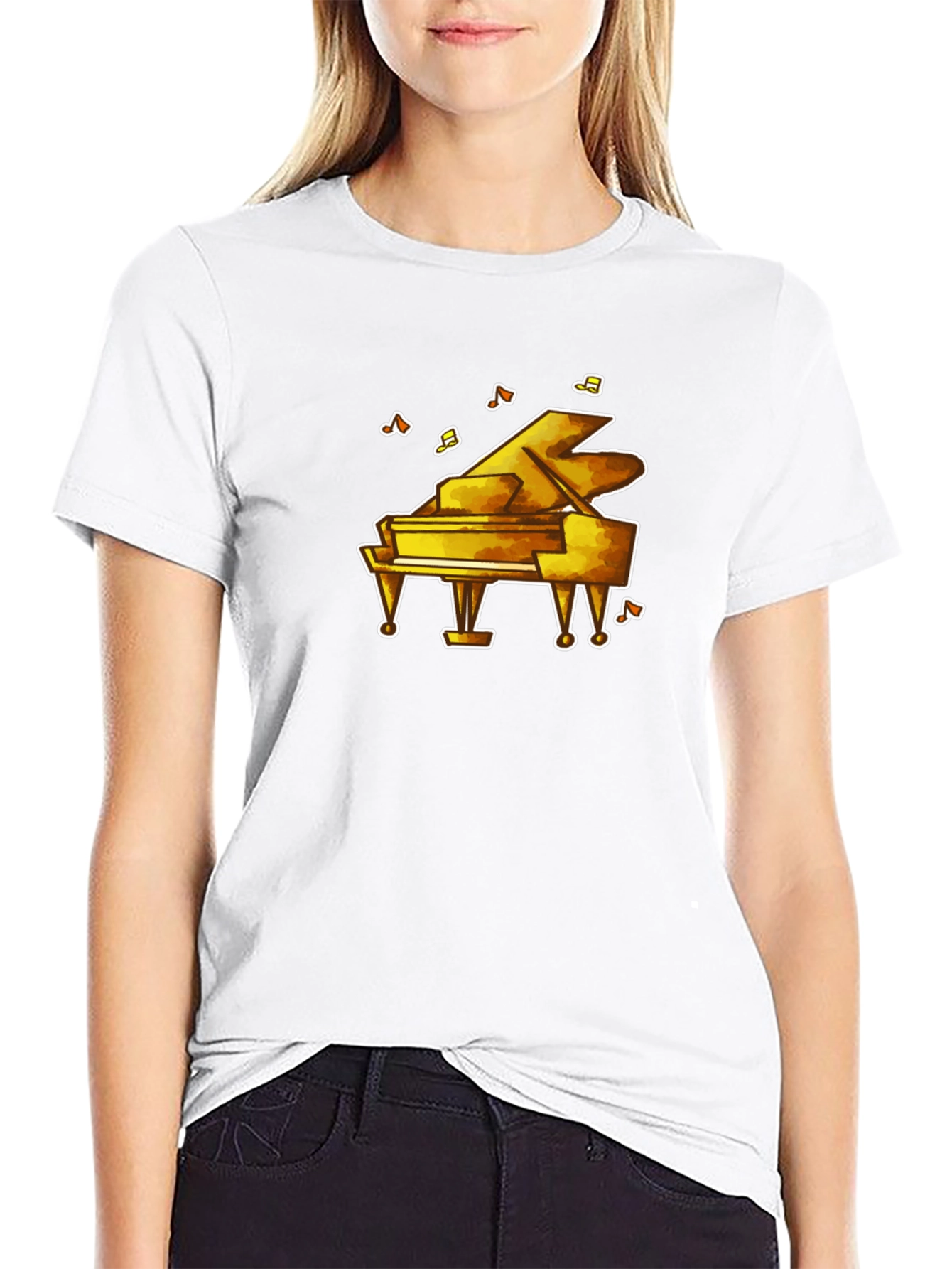 Piano Music Graphic Tee - Stylish Musician Shirt