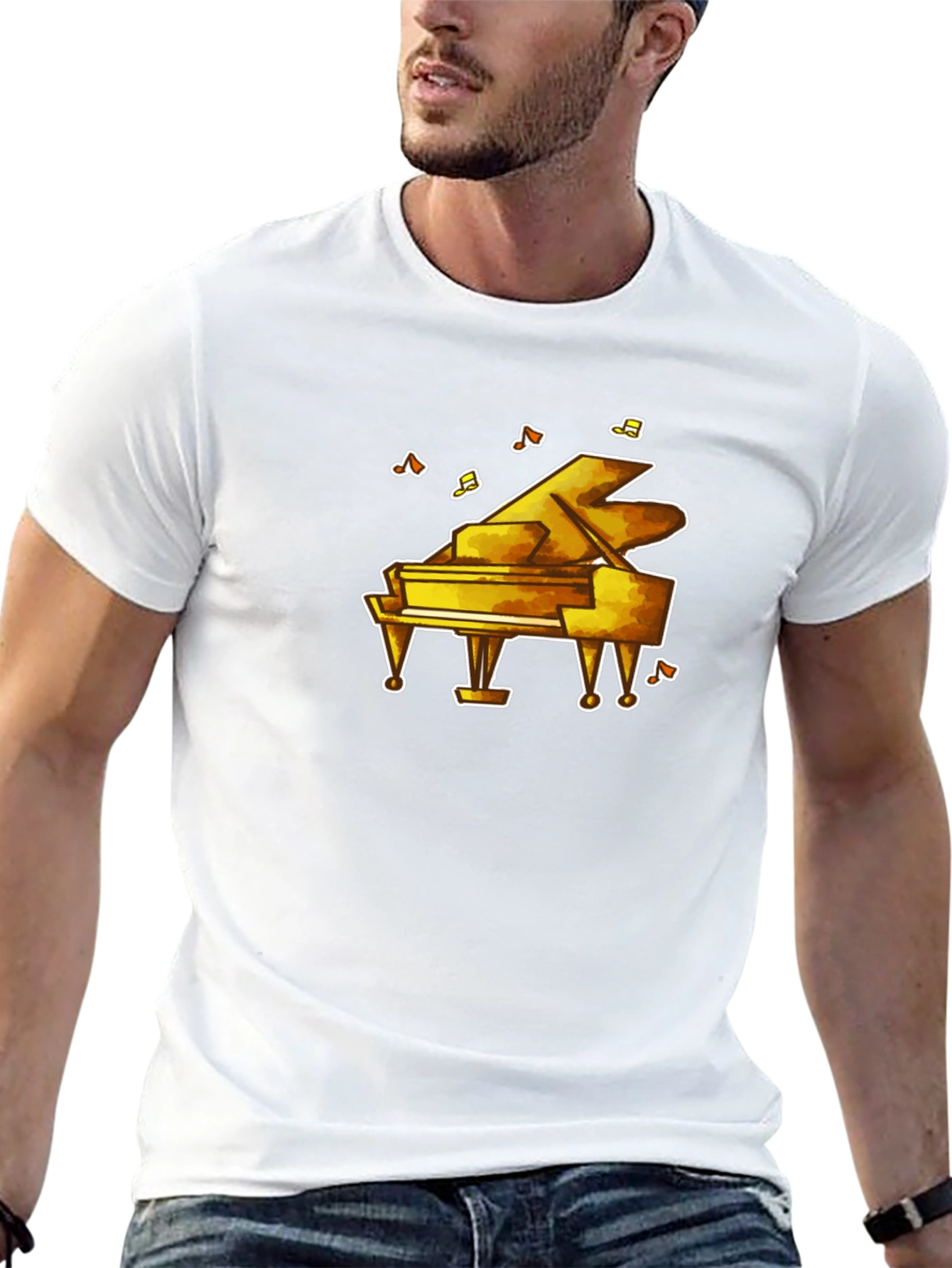 Piano Music Graphic Tee - Stylish Musician Shirt