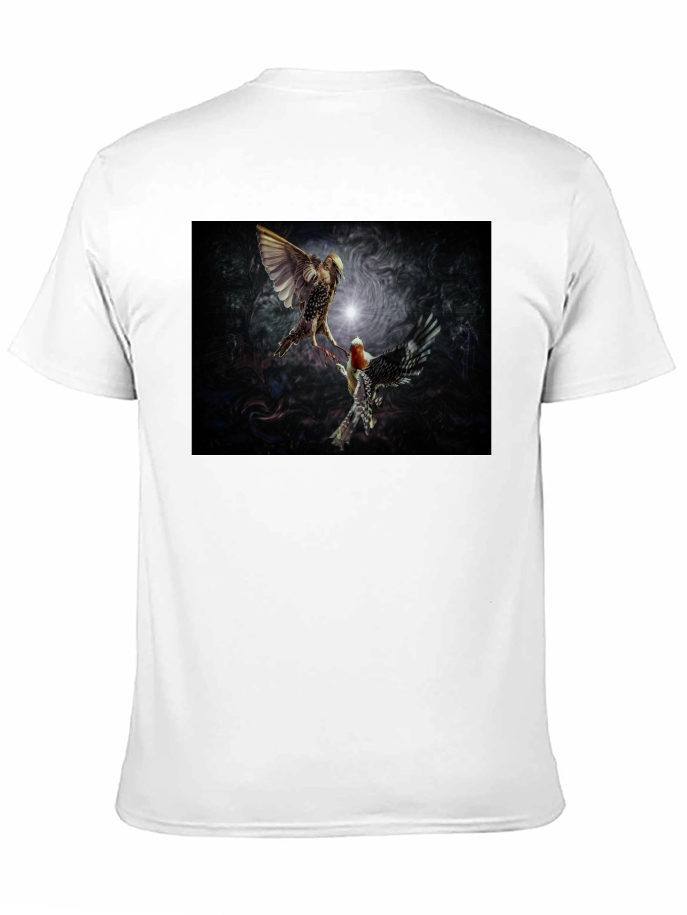 Bird Art Print Black T-Shirt
