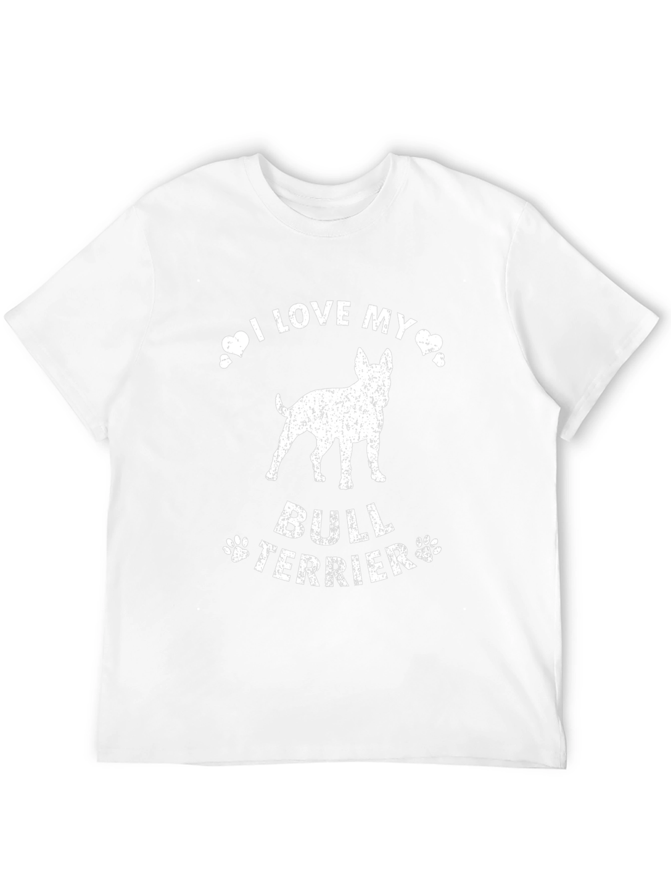 I Love My Bull Terrier Black T-Shirt