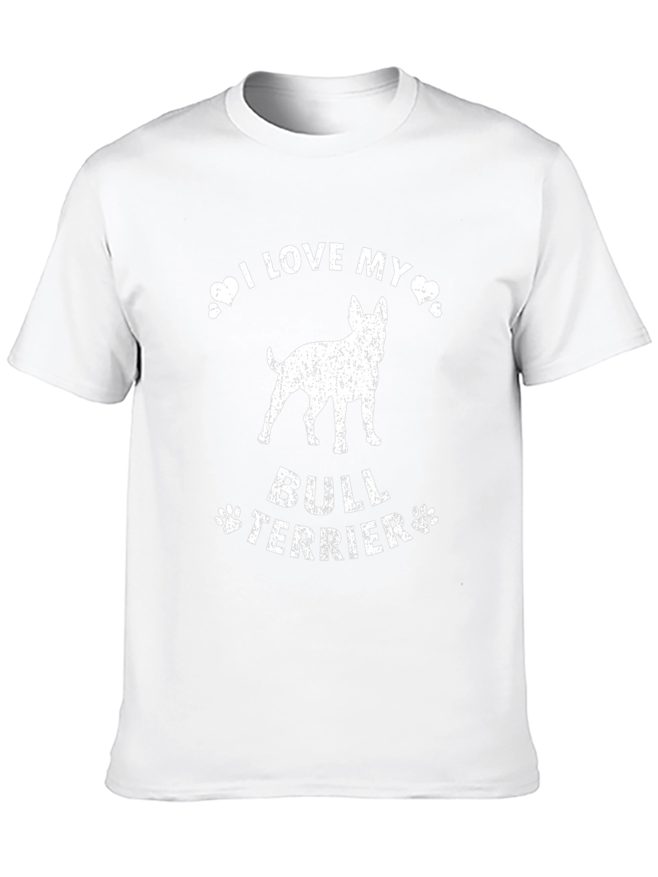 I Love My Bull Terrier Black T-Shirt