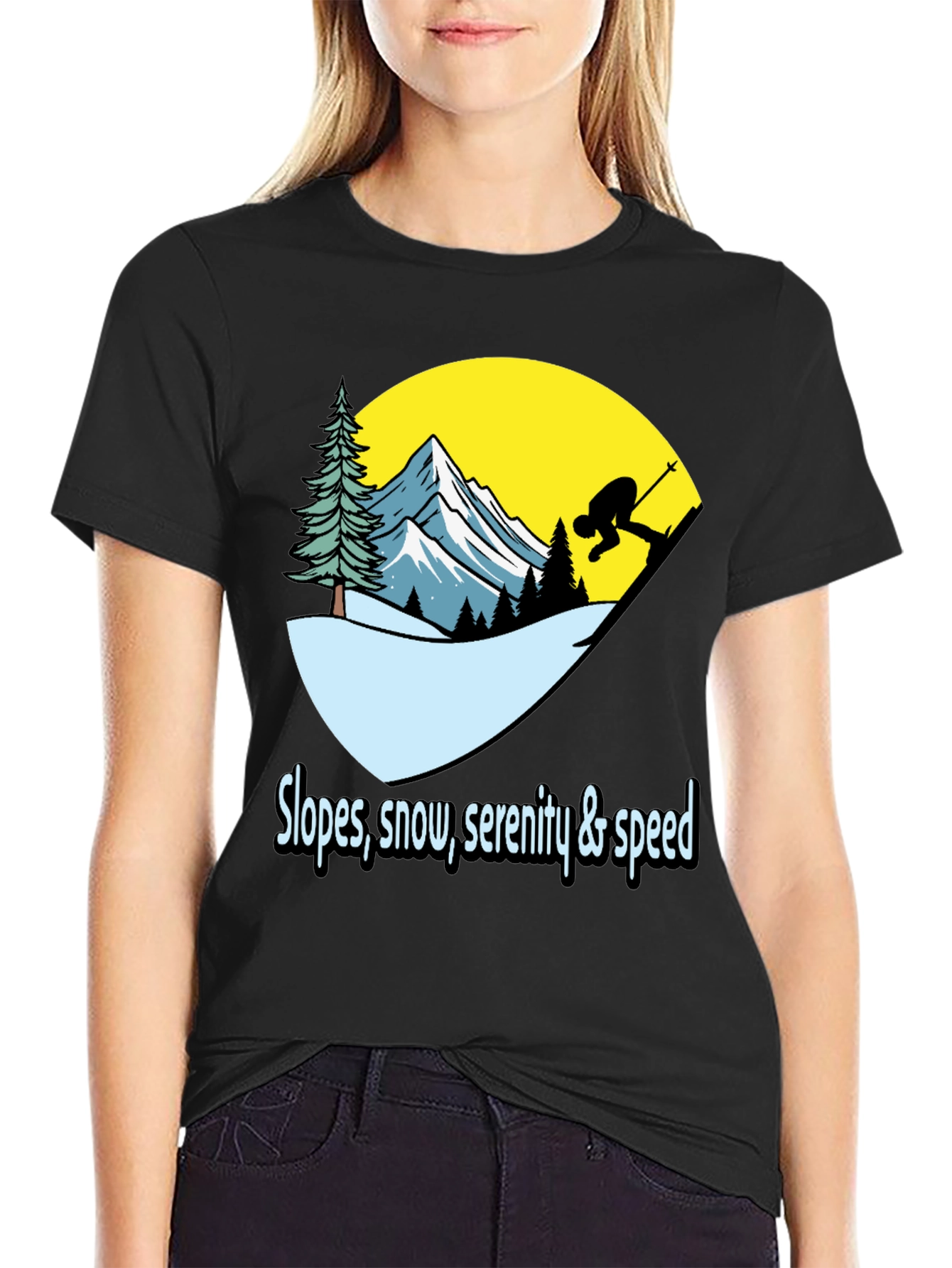 Slopes Snow Serenity & Speed Graphic Tee