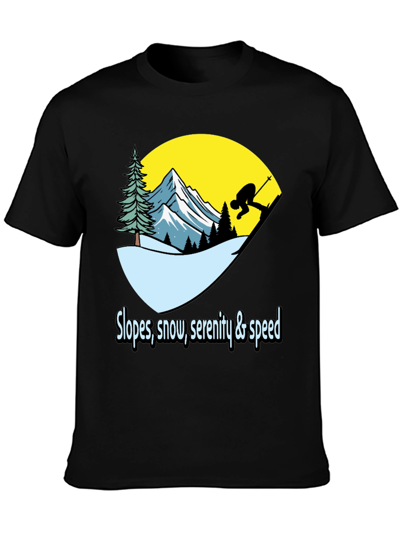 Slopes Snow Serenity & Speed Graphic Tee