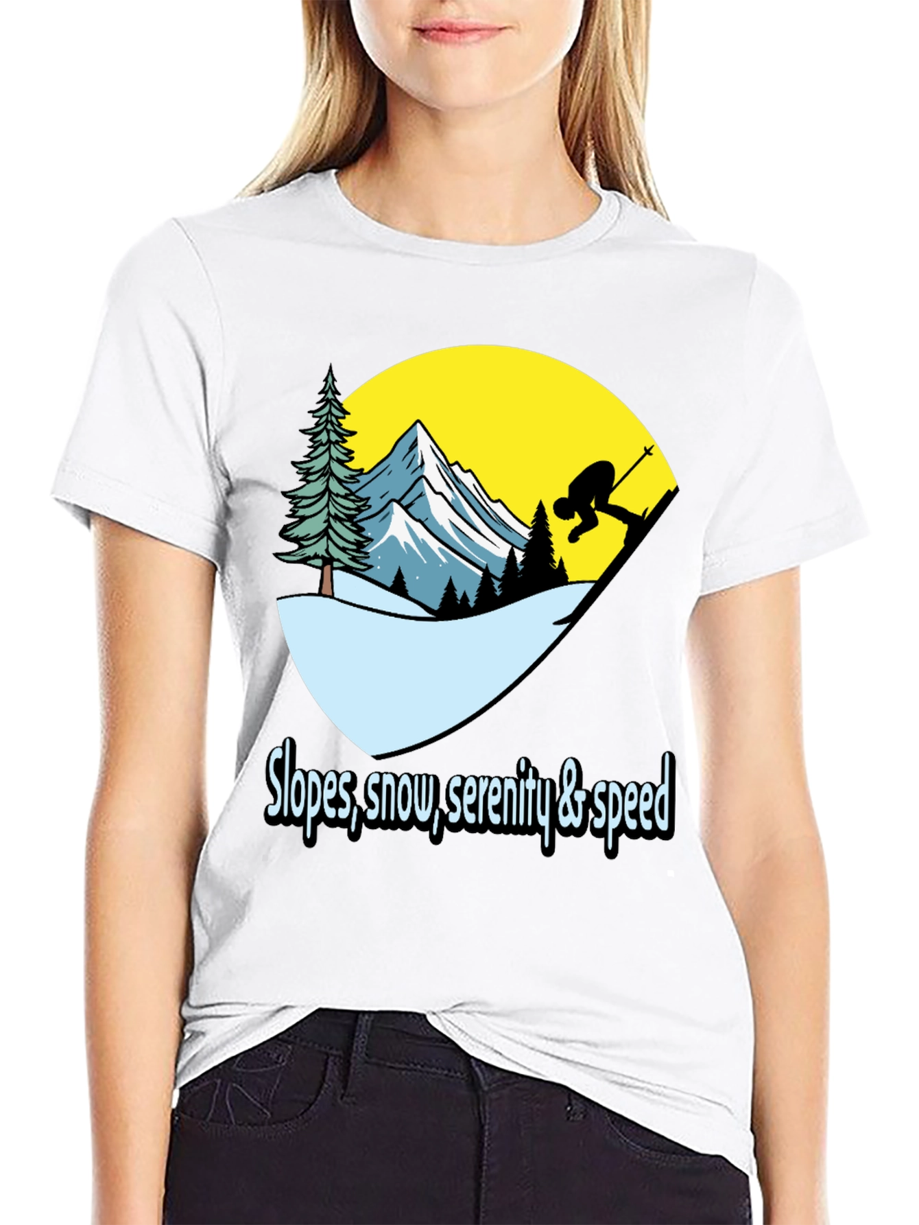 Slopes Snow Serenity & Speed Graphic Tee