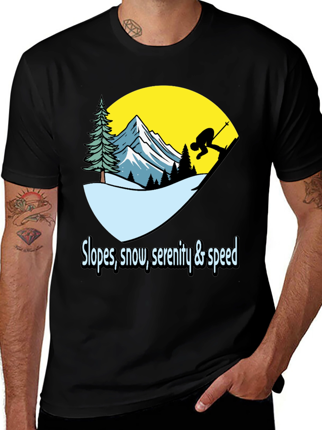 Slopes Snow Serenity & Speed Graphic Tee