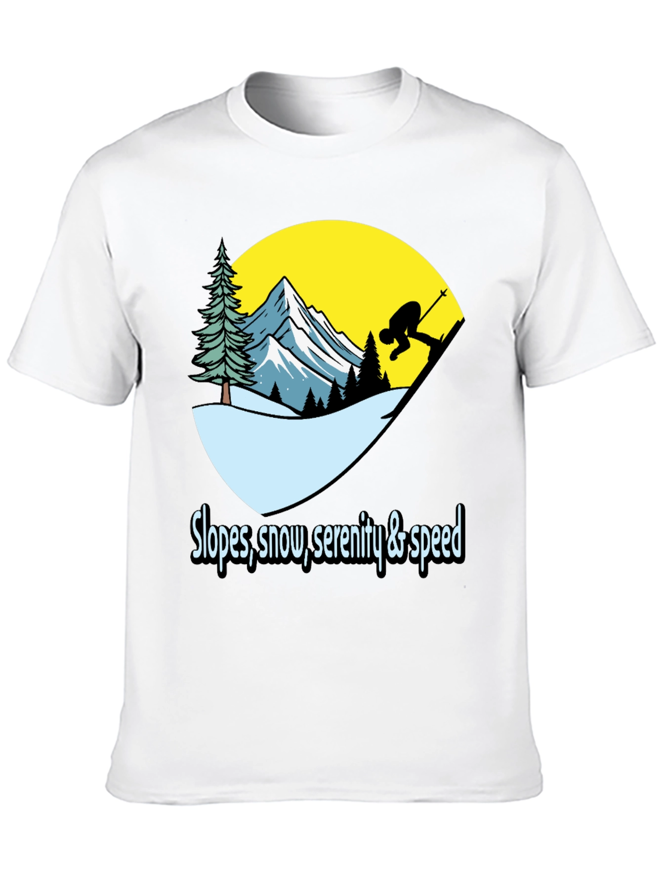 Slopes Snow Serenity & Speed Graphic Tee