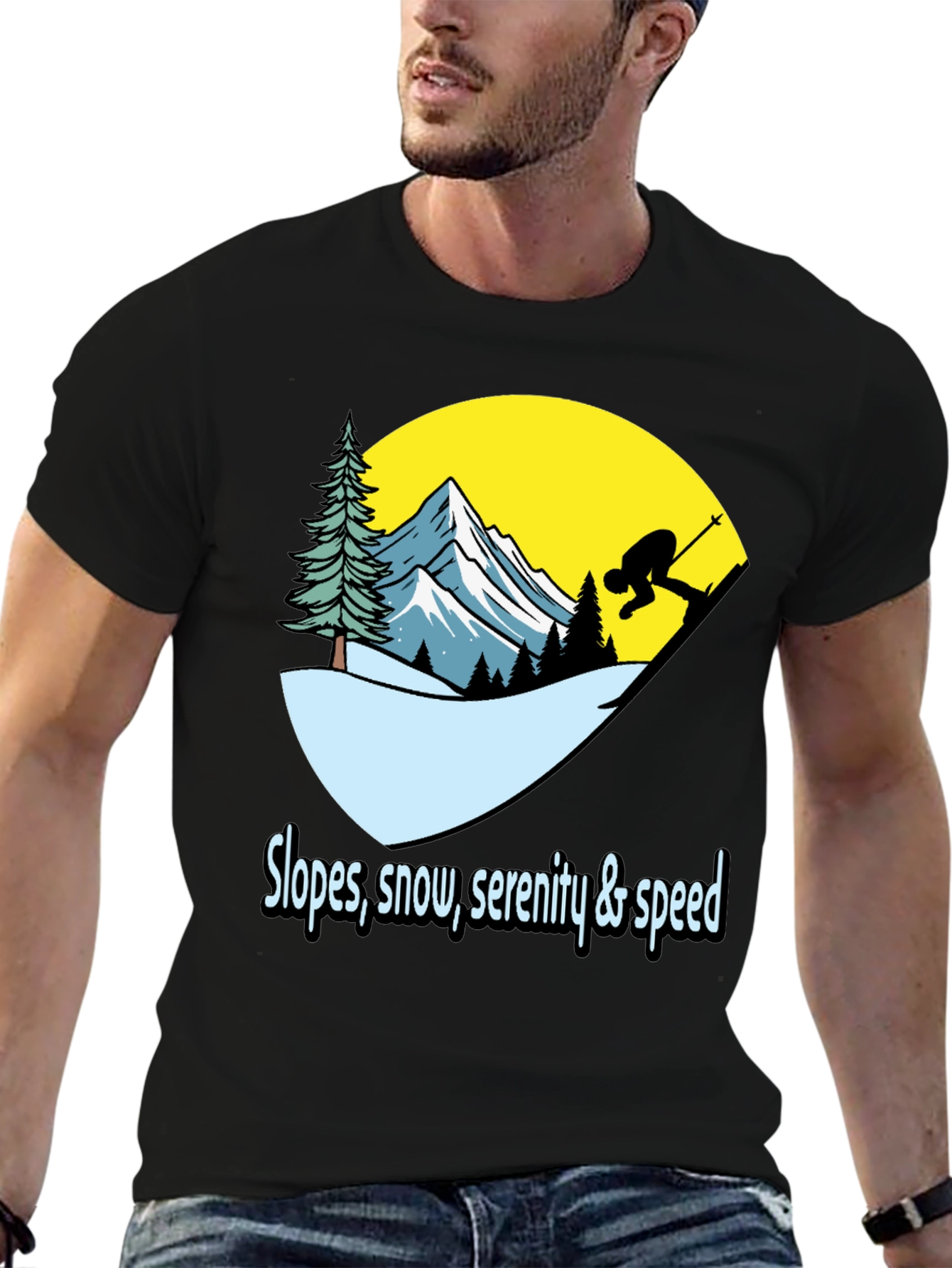 Slopes Snow Serenity & Speed Graphic Tee
