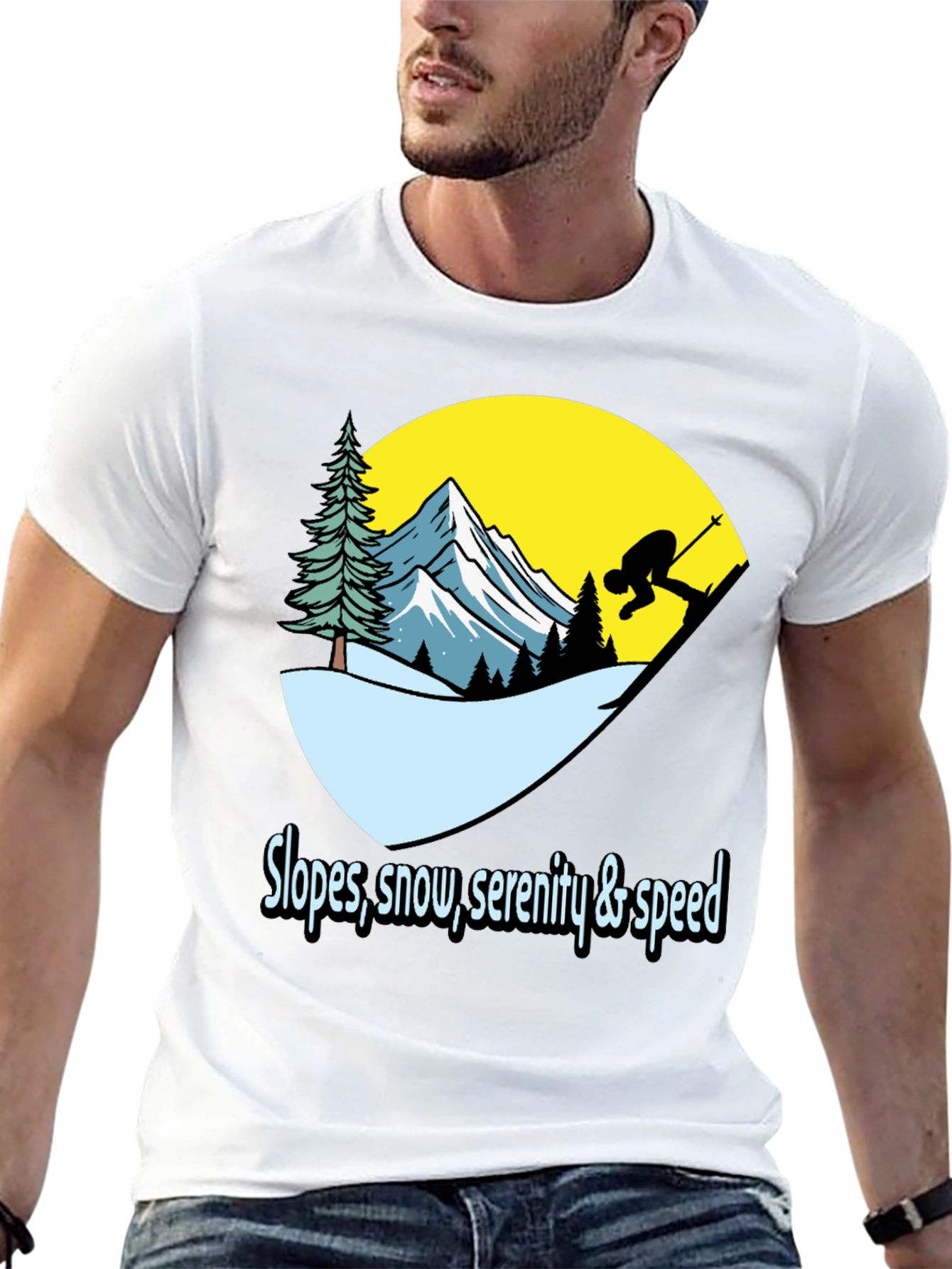 Slopes Snow Serenity & Speed Graphic Tee