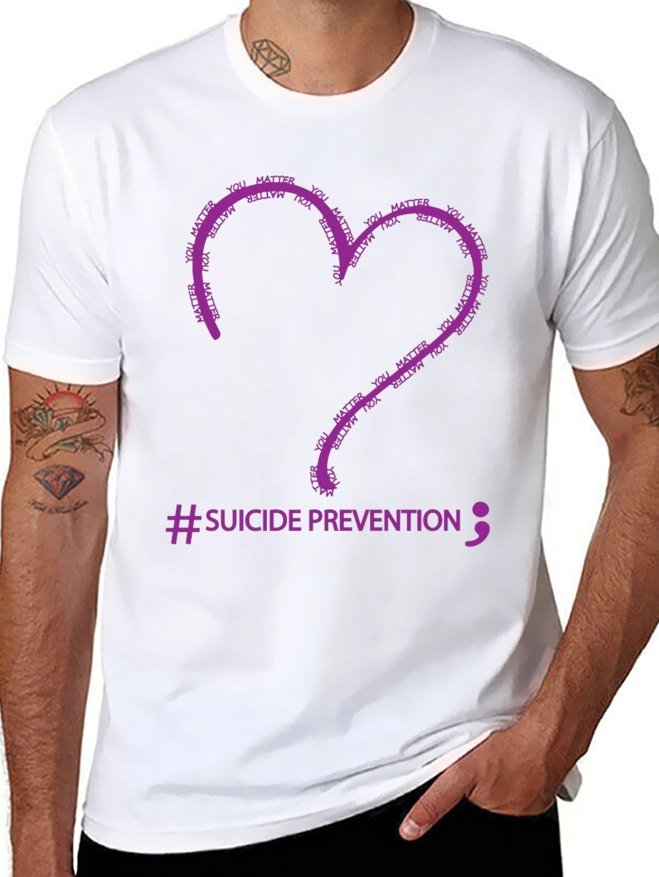 Suicide Prevention Heart T-Shirt - You Matter