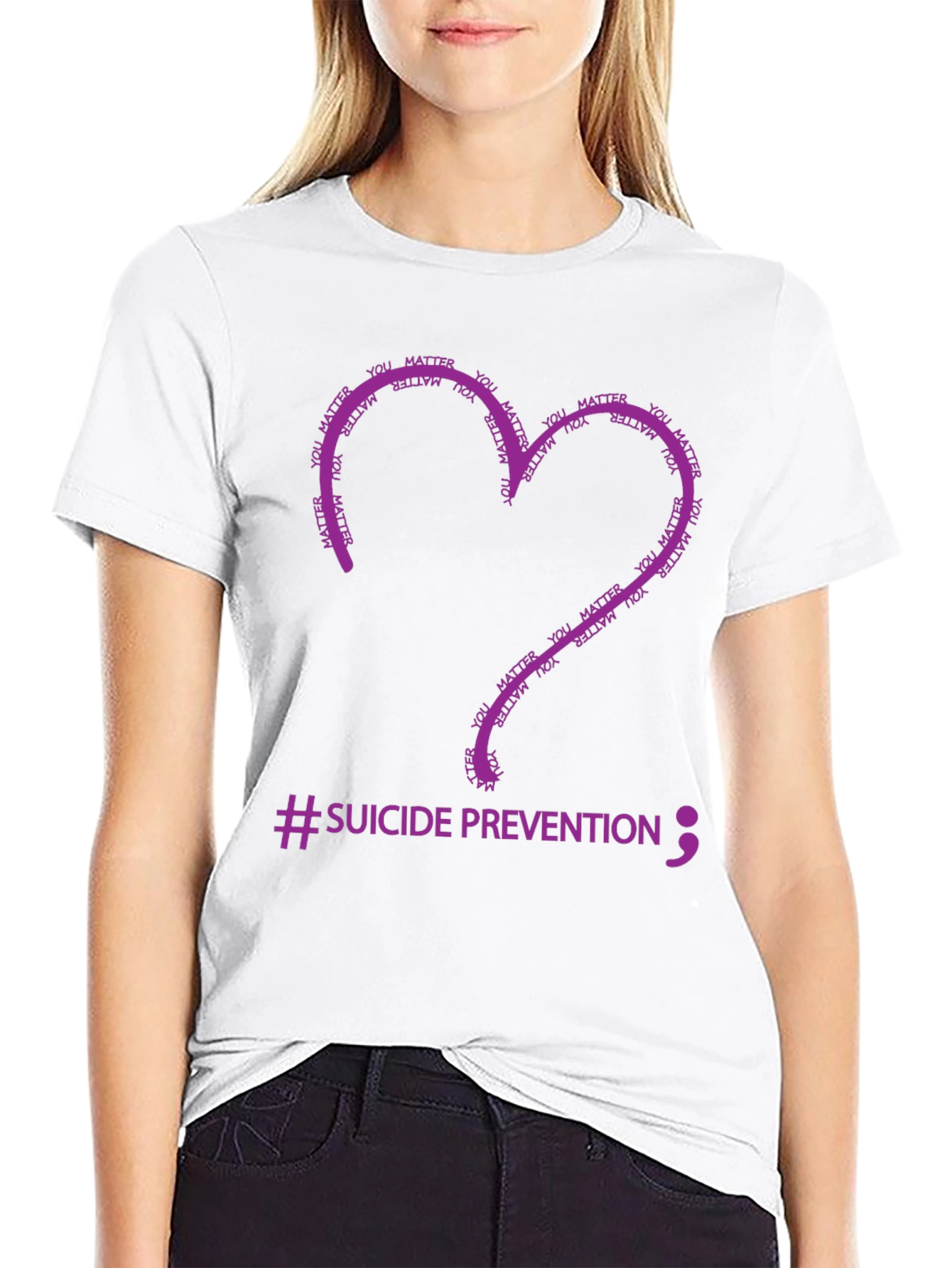 Suicide Prevention Heart T-Shirt - You Matter