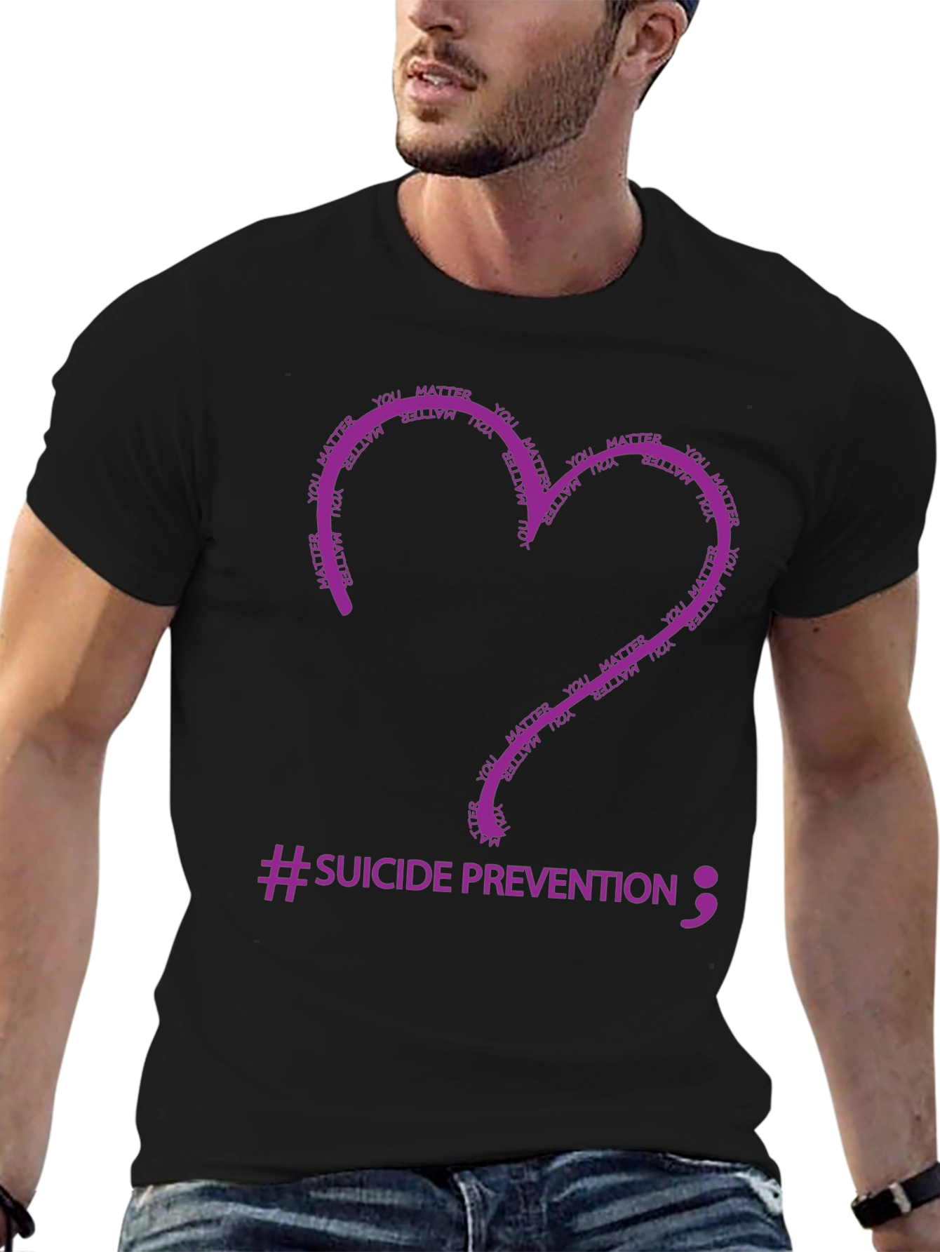 Suicide Prevention Heart T-Shirt - You Matter