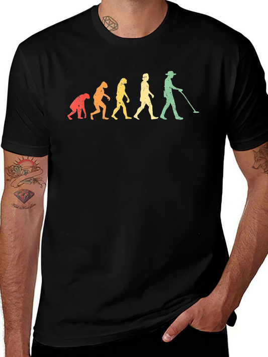 Metal Detecting Evolution T-Shirt - Detectorist Humor Tee