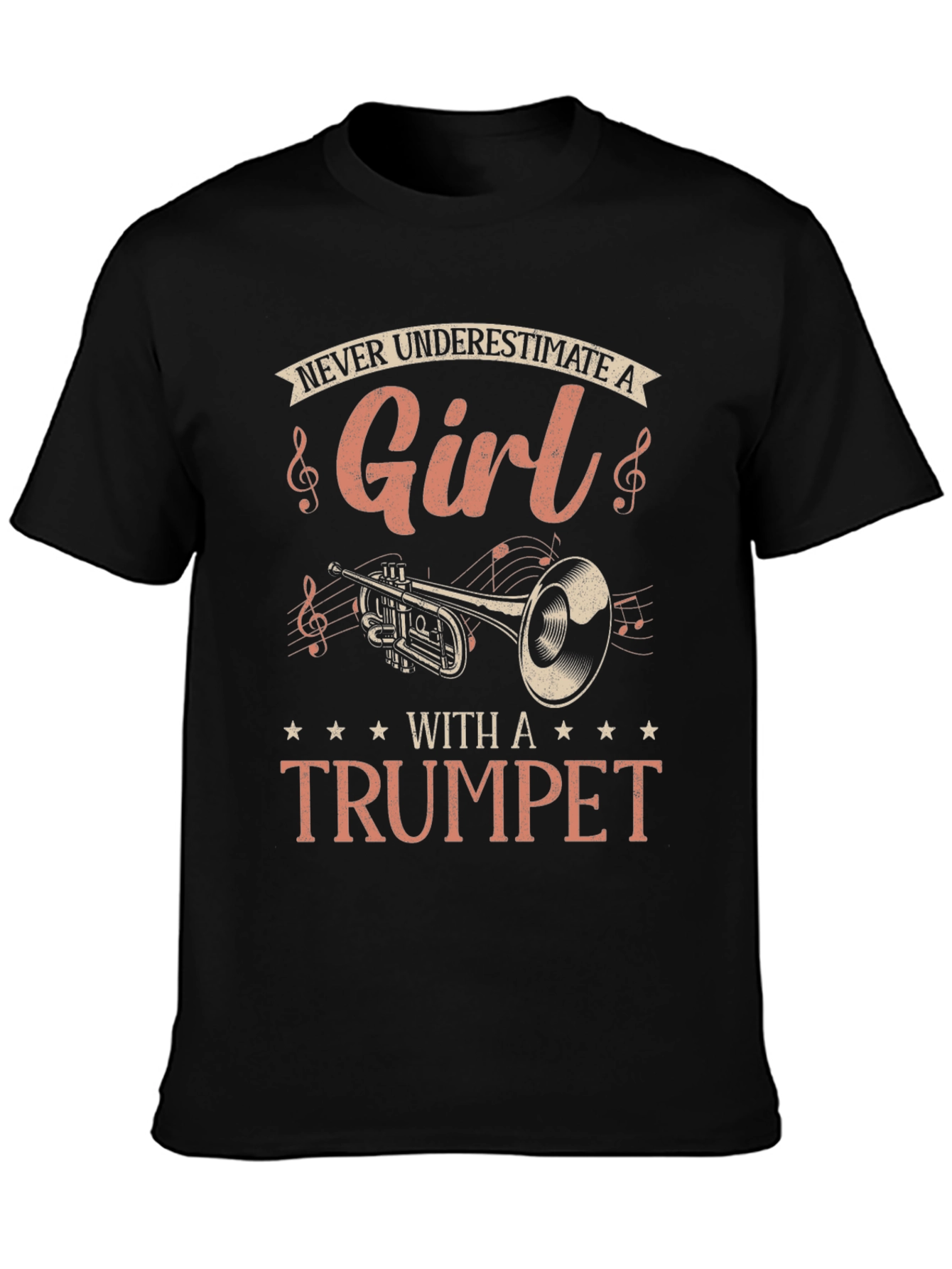 Never Underestimate A Girl With A Trumpet T-Shirt